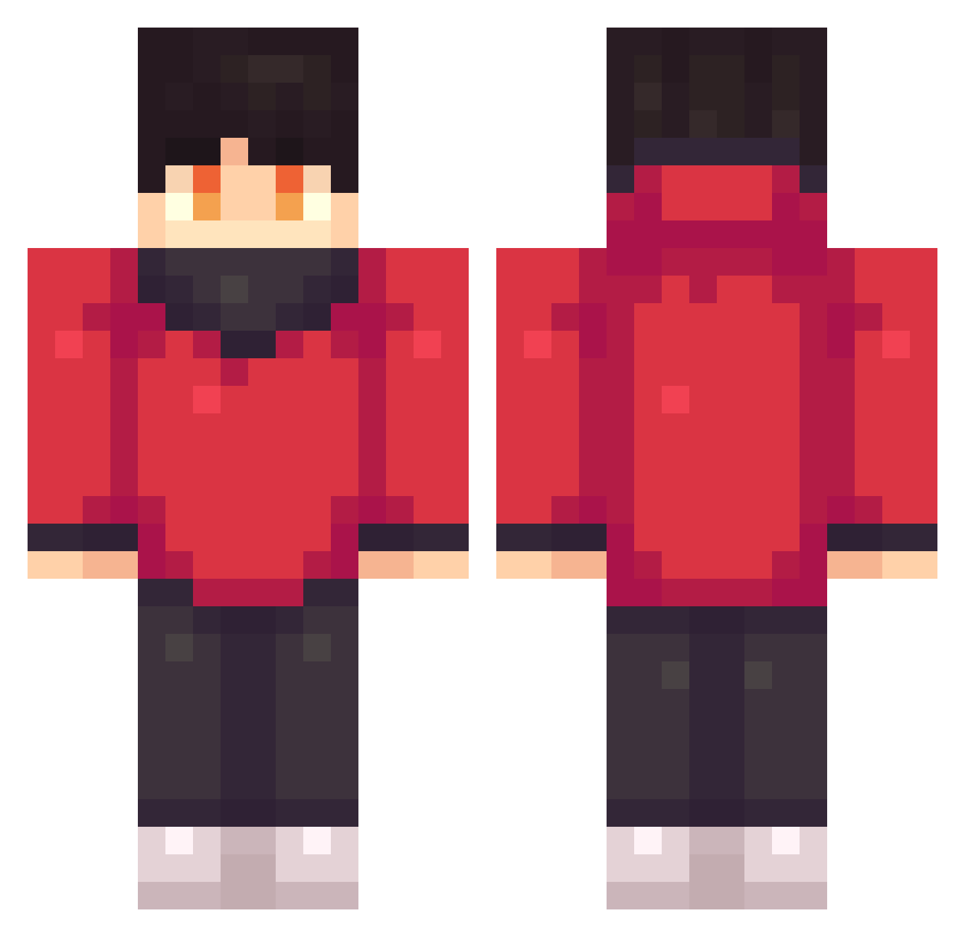 Teho__ Minecraft skin, front and back view