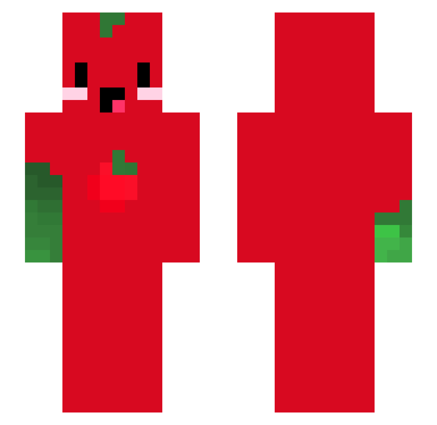 YourMomAsh Minecraft skin, front and back view