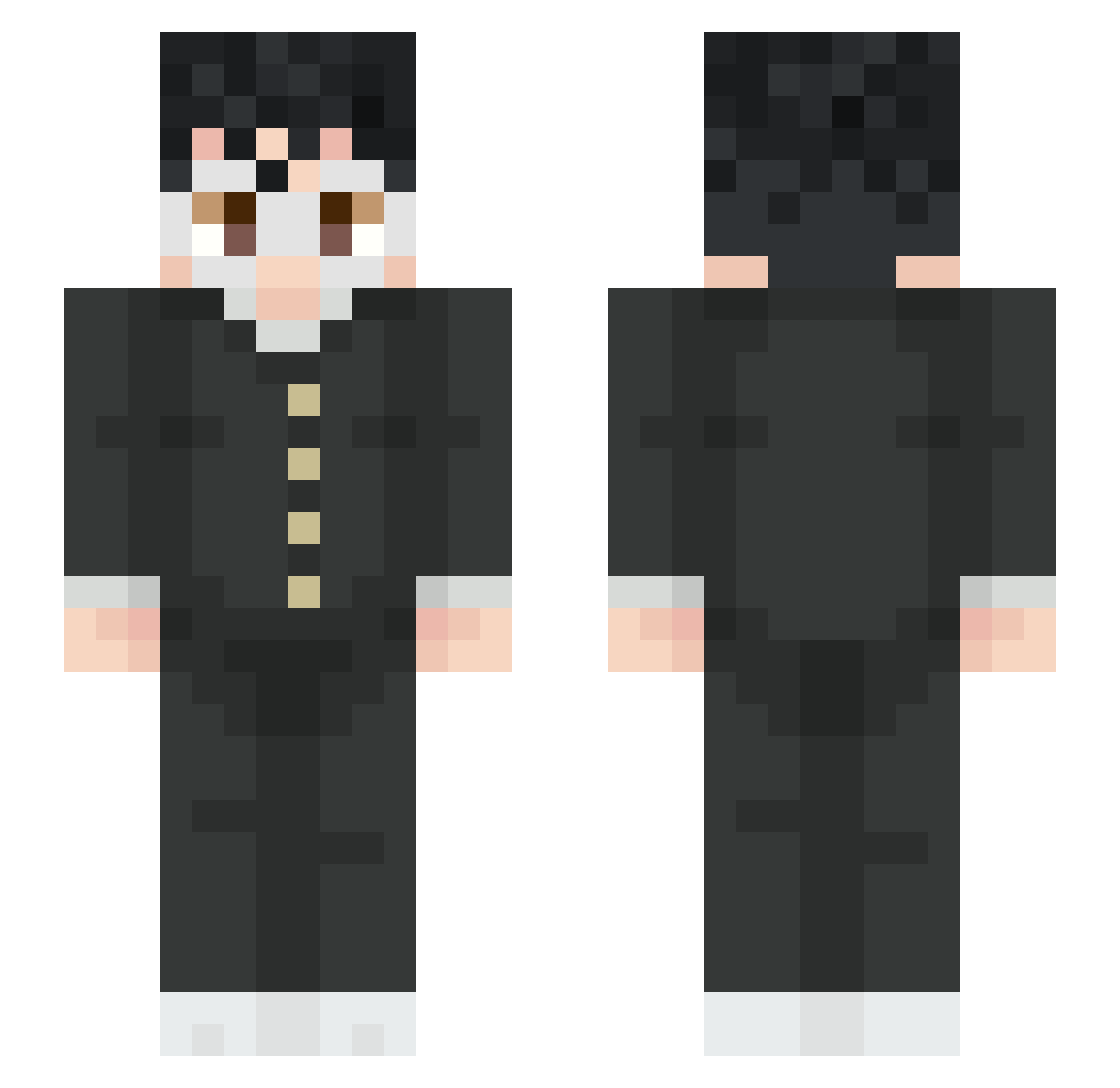 spookypookie7 Minecraft skin, front and back view
