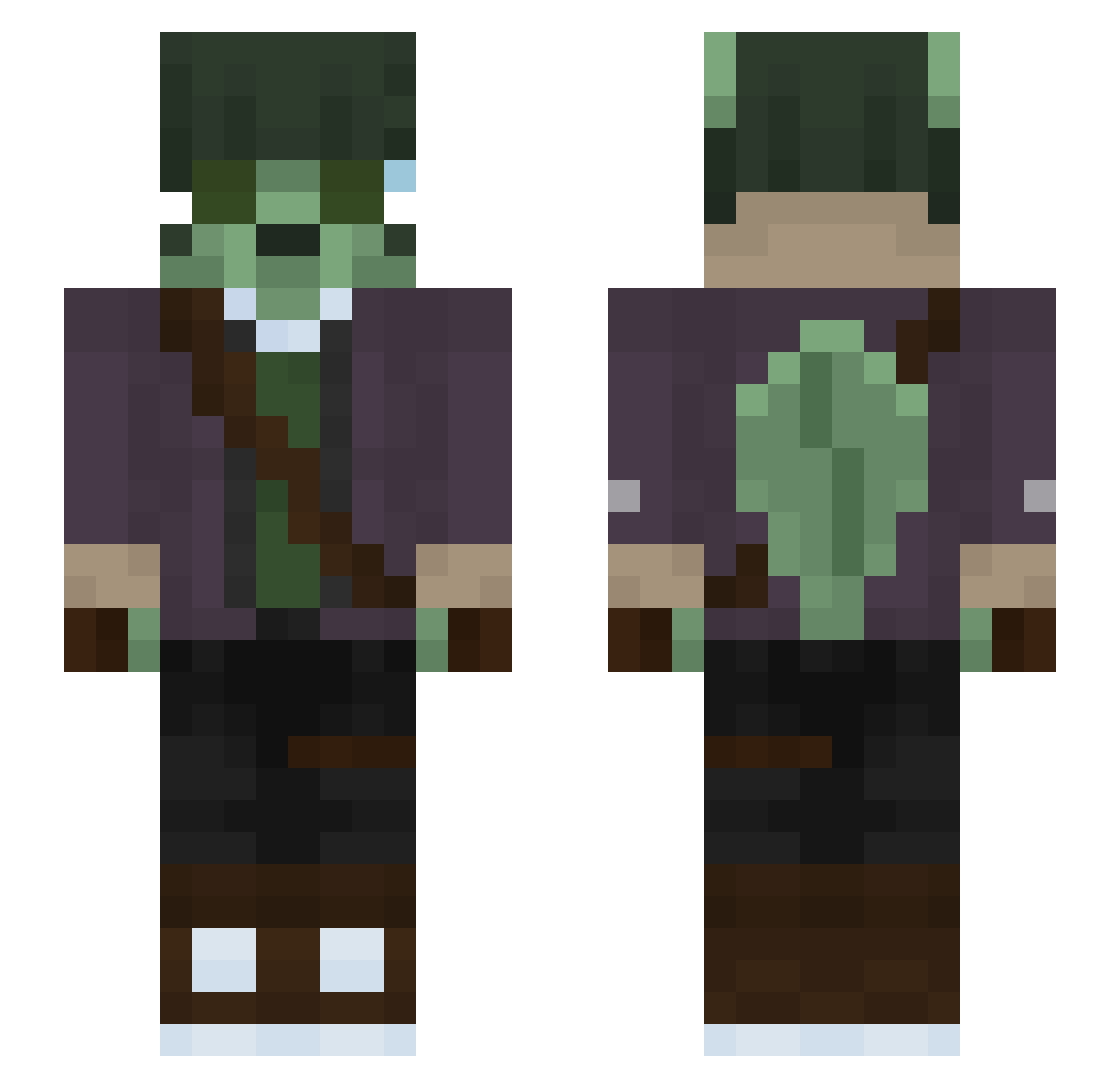 Najojar Minecraft skin, front and back view