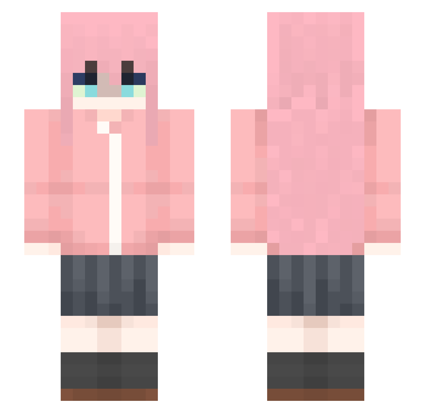Canguro08 Minecraft skin, front and back view