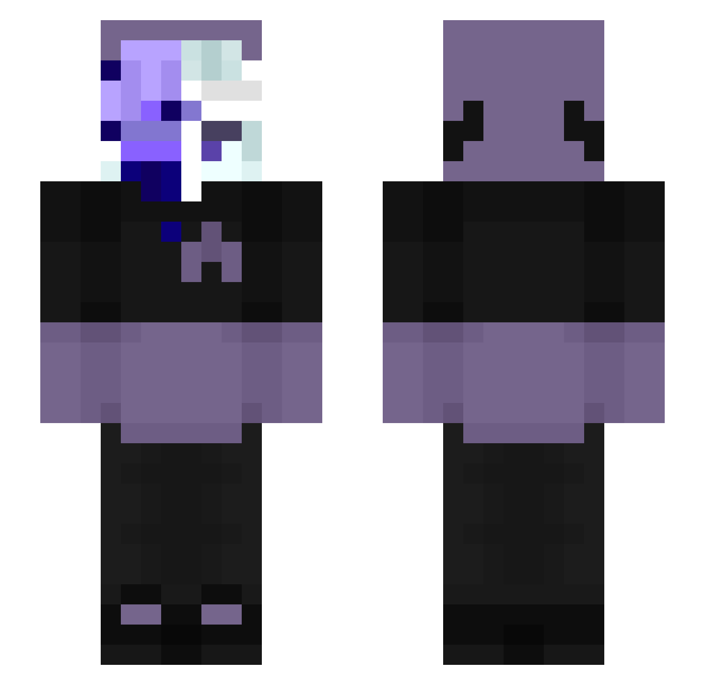 SpringSonic Minecraft skin, front and back view