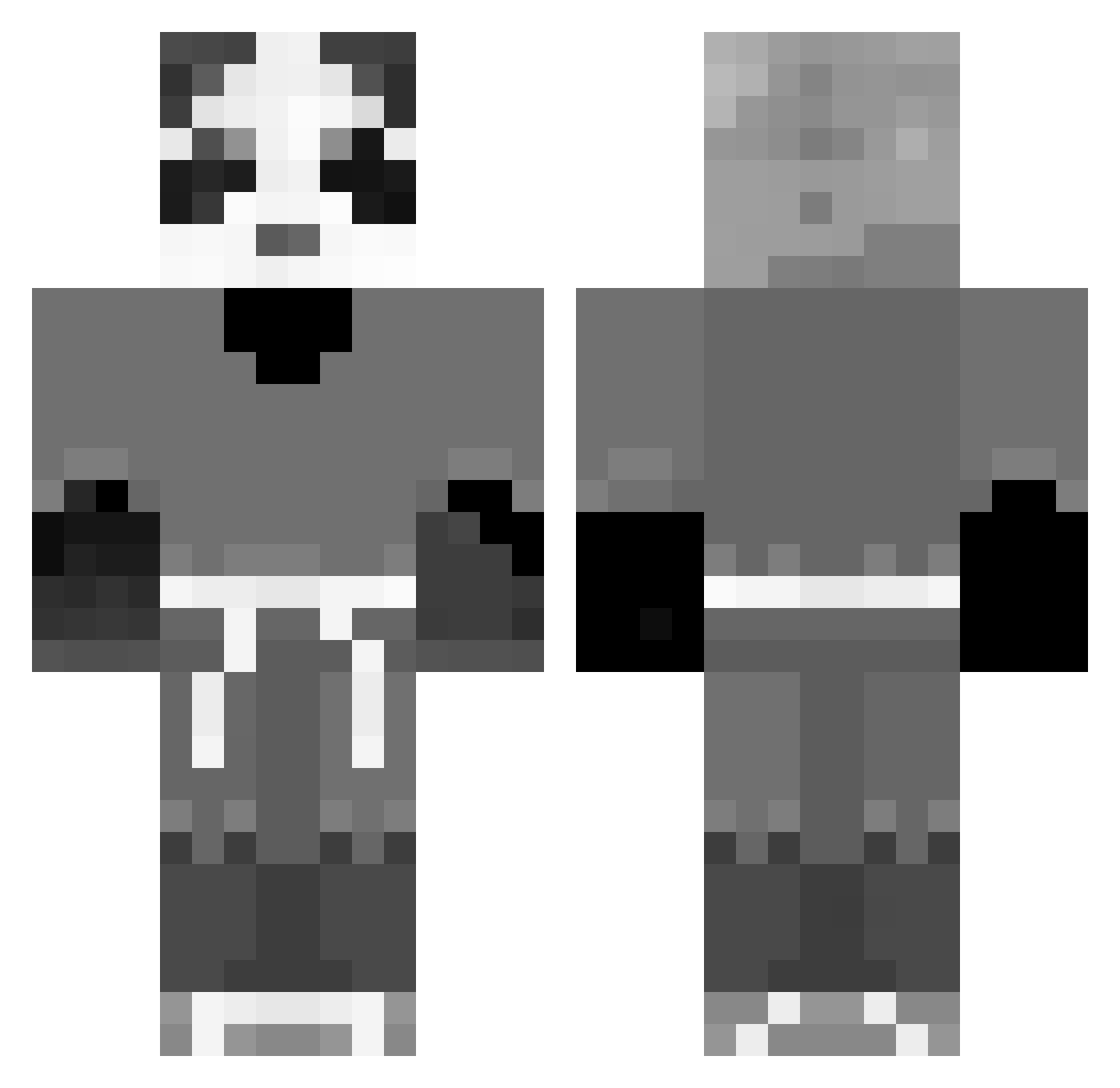 Snow48908 Minecraft skin, front and back view