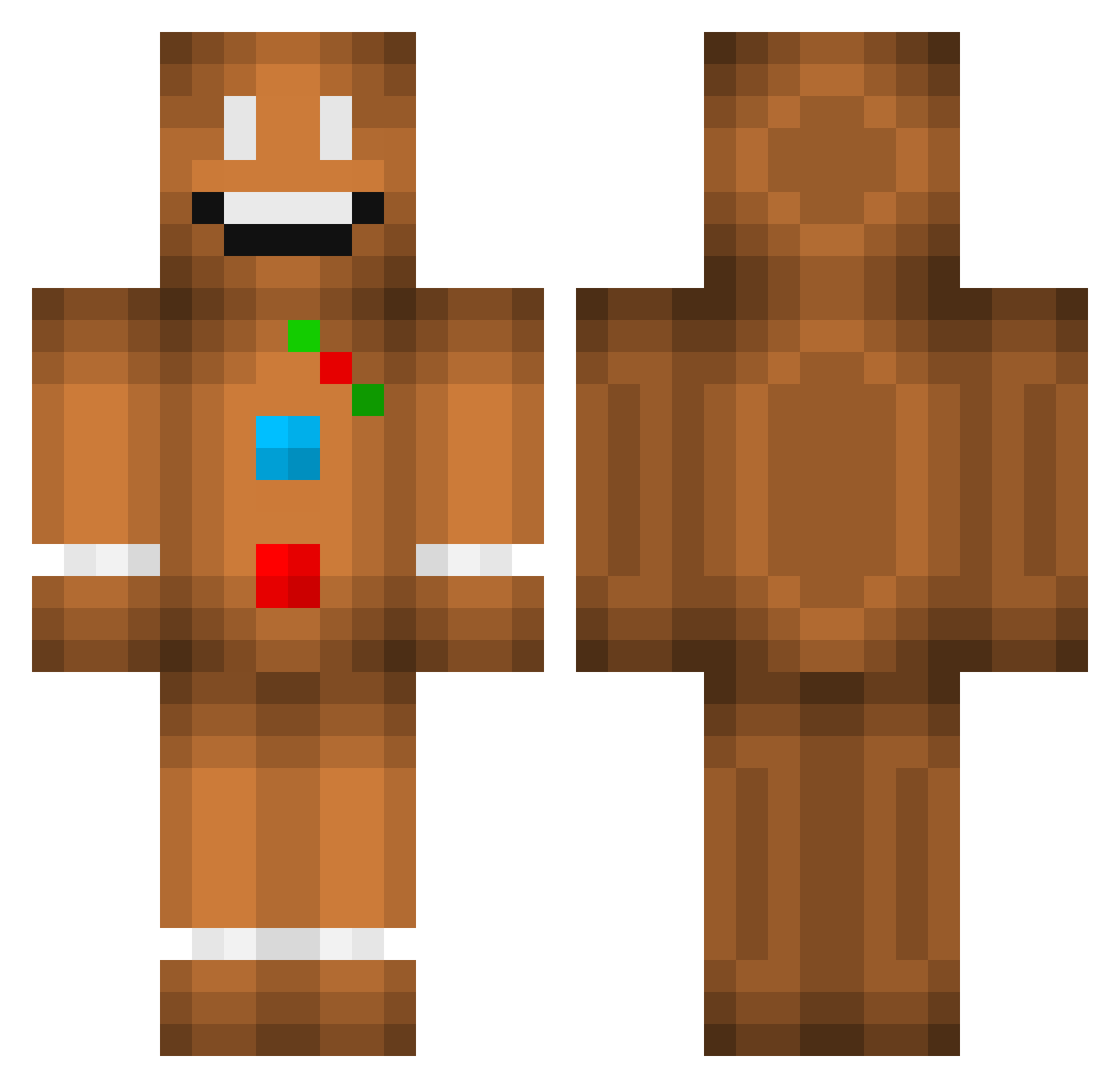 MikeMIkaERic Minecraft skin, front and back view