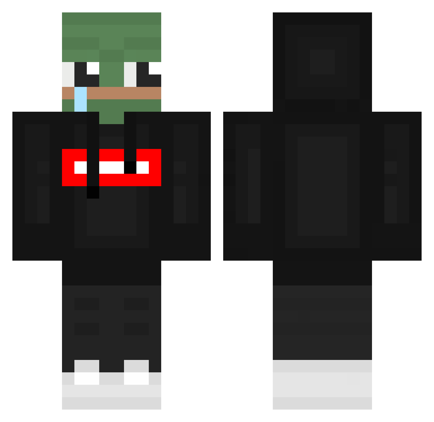 ItsZanetii25 Minecraft skin, front and back view