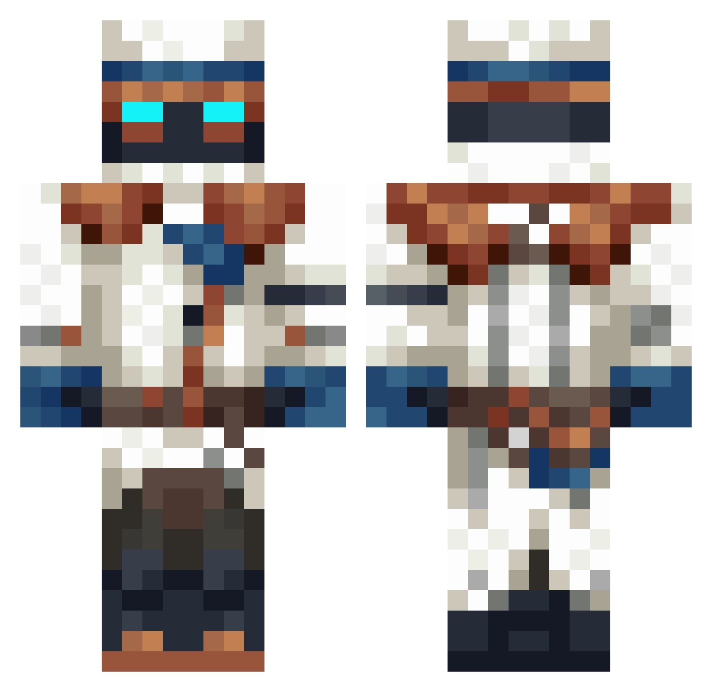 Ferx2020 Minecraft skin, front and back view
