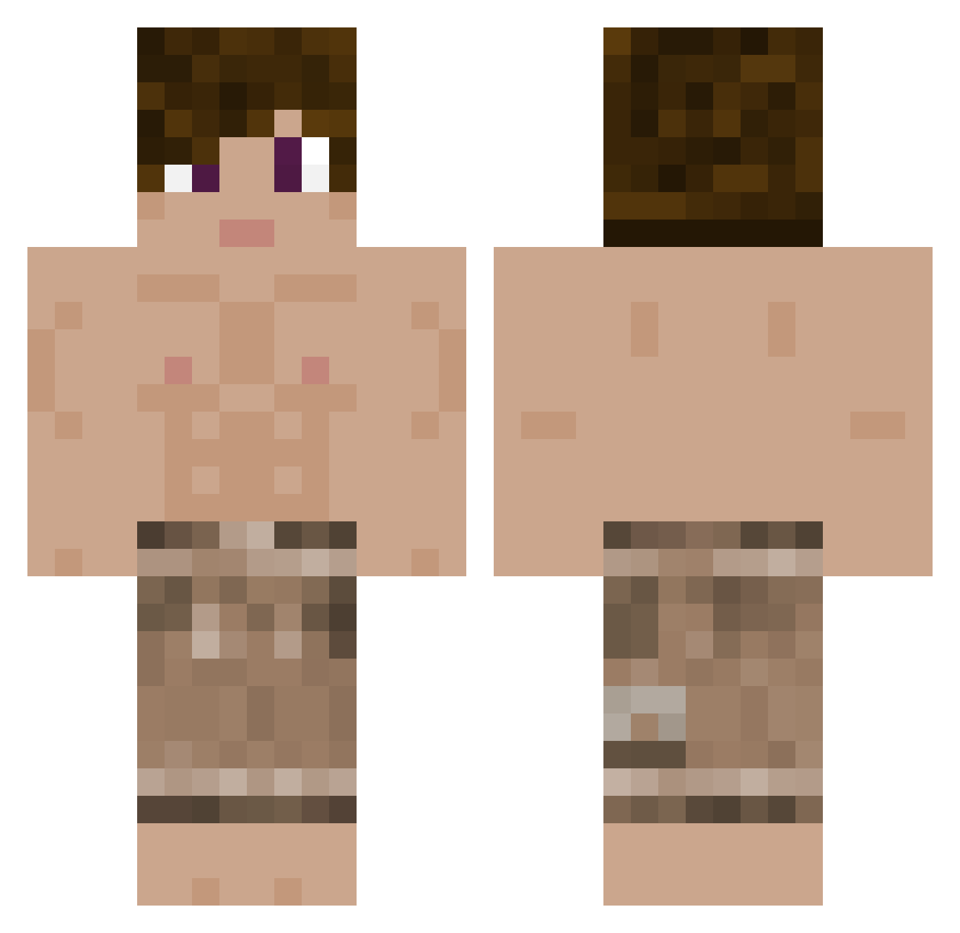 Aceeeeee Minecraft skin, front and back view