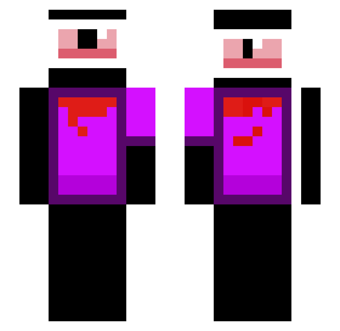Rai5543 Minecraft skin, front and back view