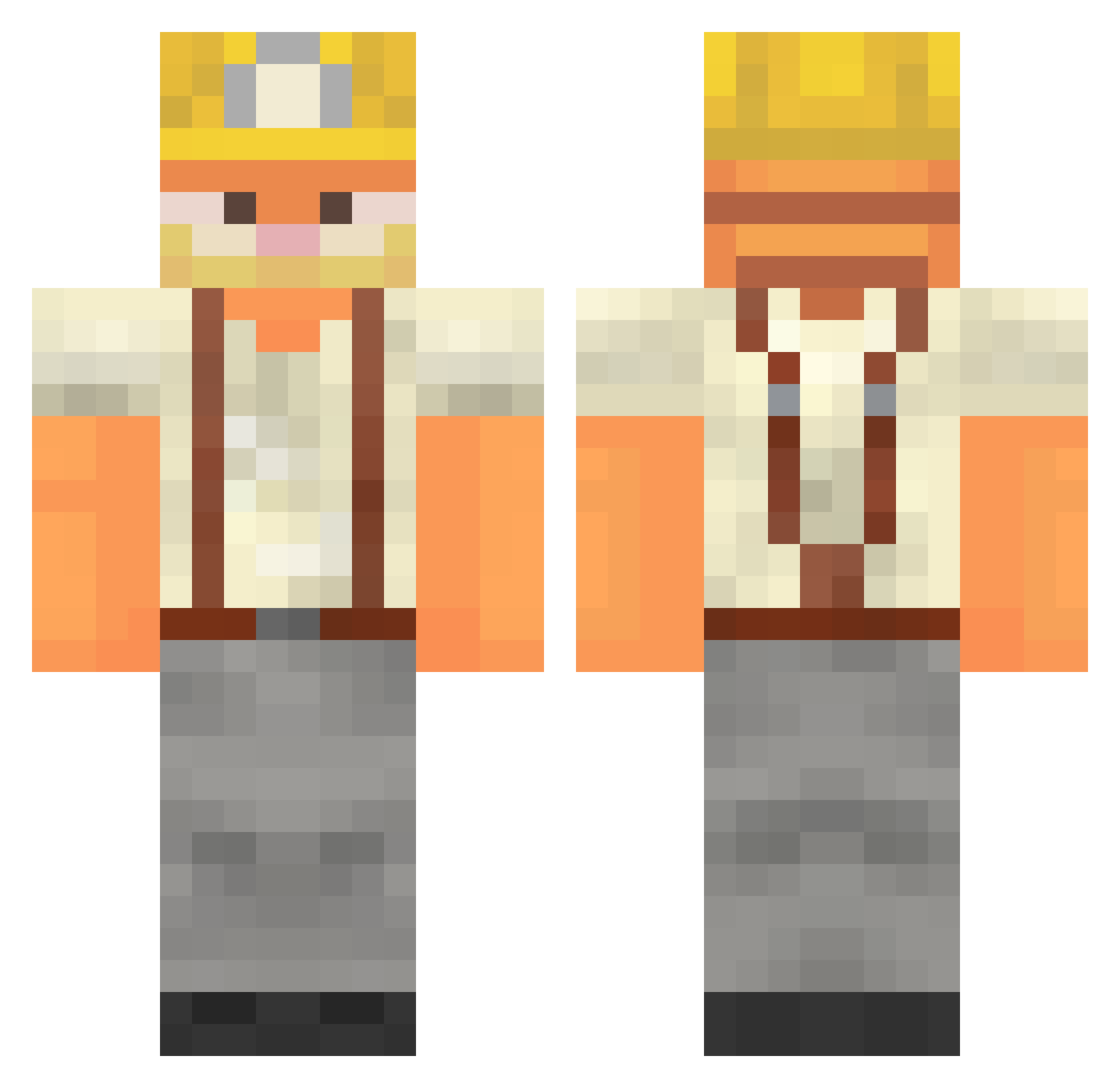 CitrusLemmon Minecraft skin, front and back view