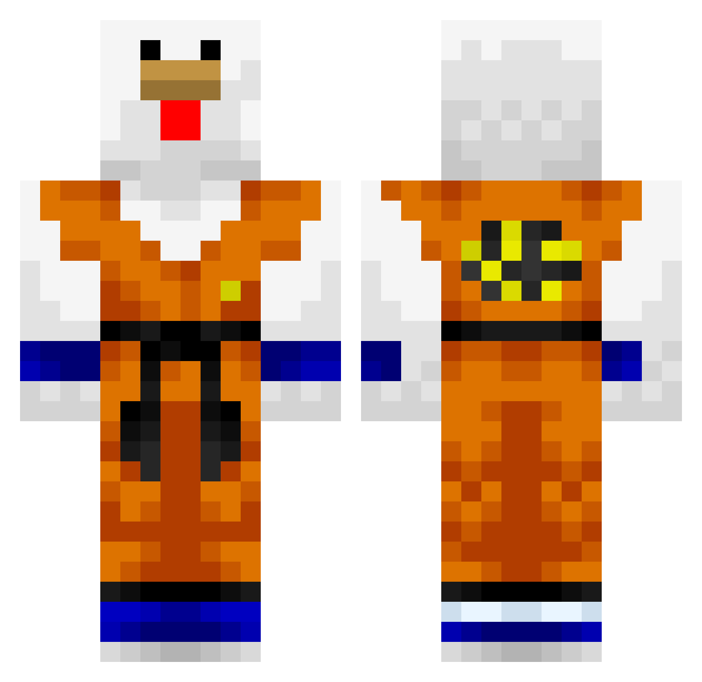 donkasseu Minecraft skin, front and back view