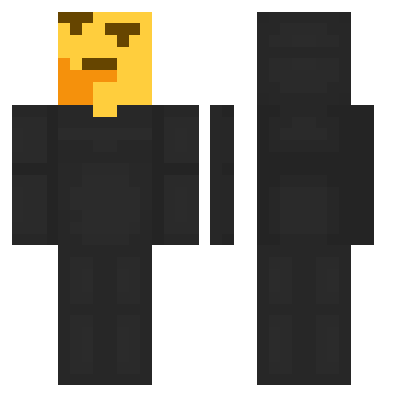 ovitorsapo Minecraft skin, front and back view