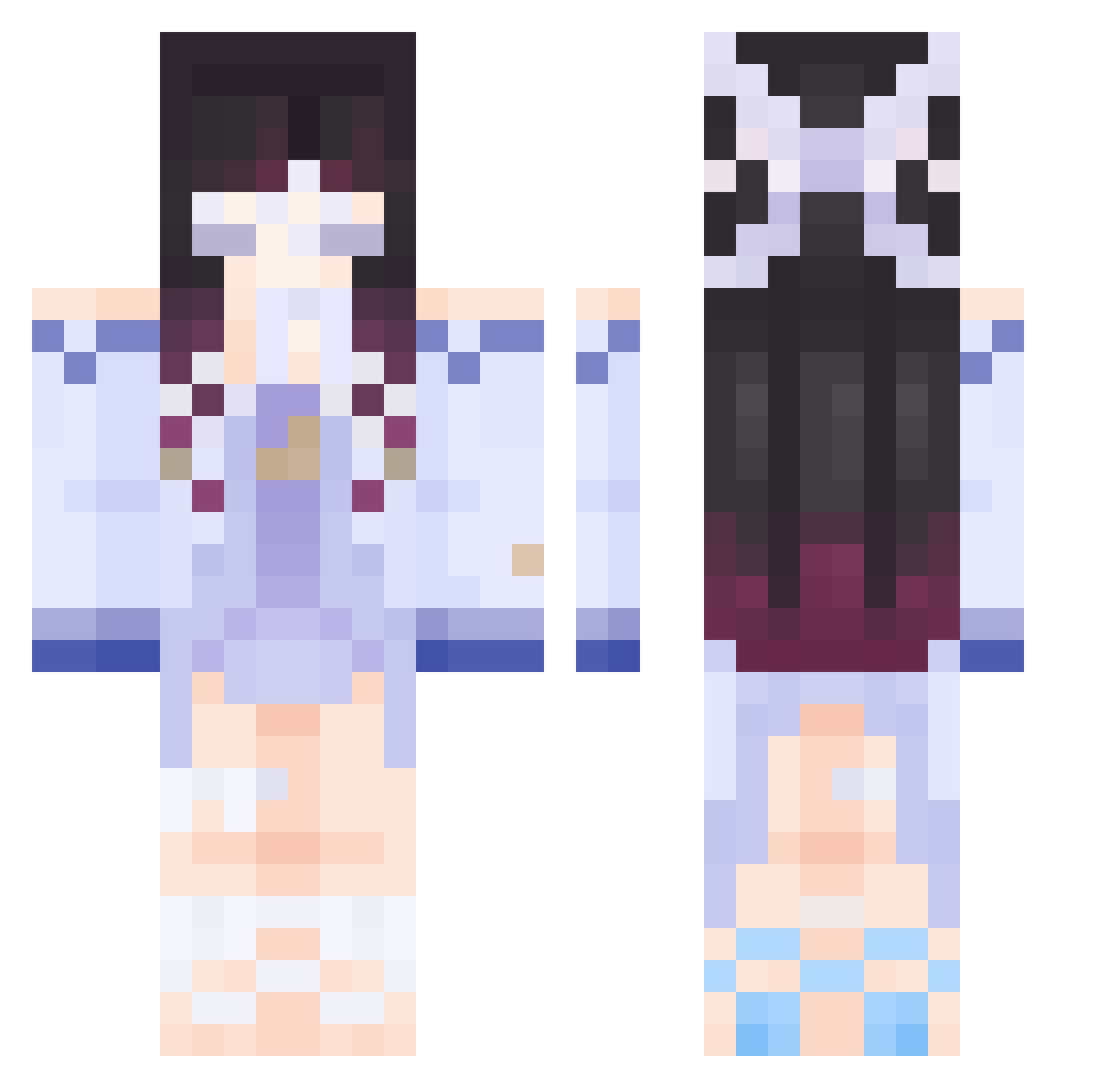 tjwns0614 Minecraft skin, front and back view