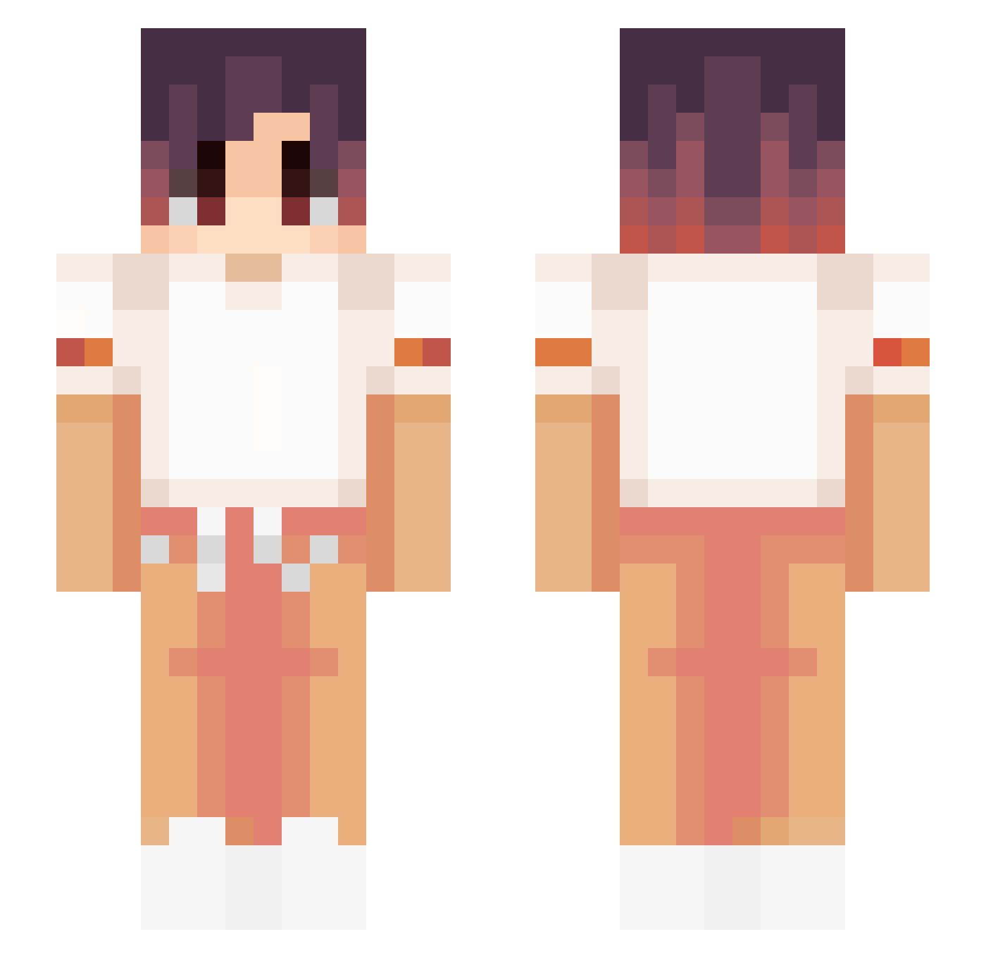 RealosAnimates Minecraft skin, front and back view