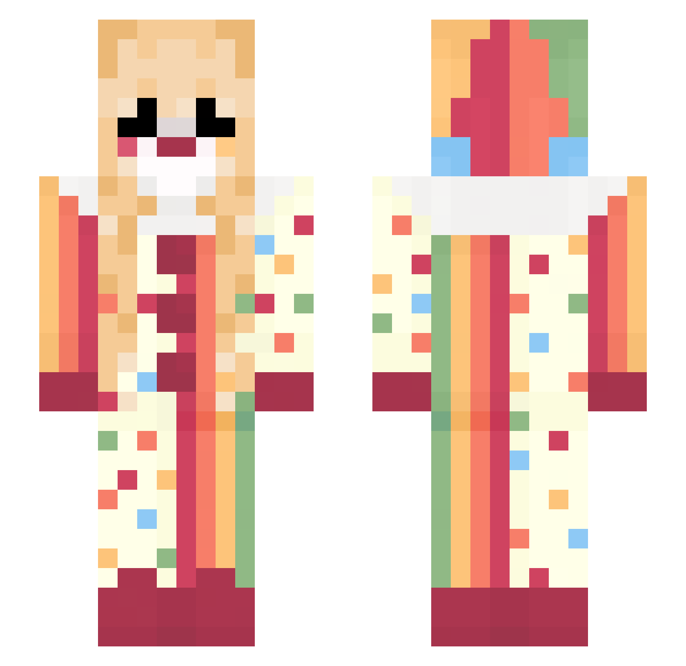 kellpkellp Minecraft skin, front and back view