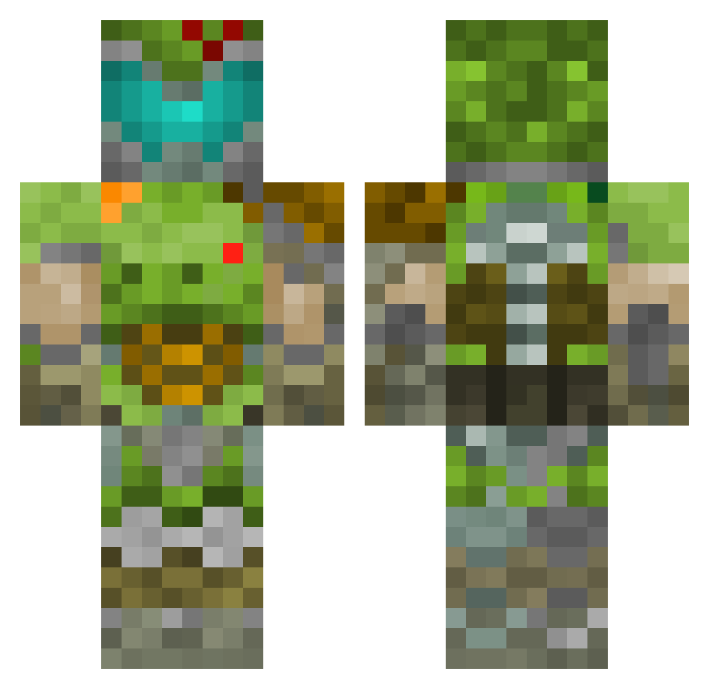 NL_STIJN_NL Minecraft skin, front and back view