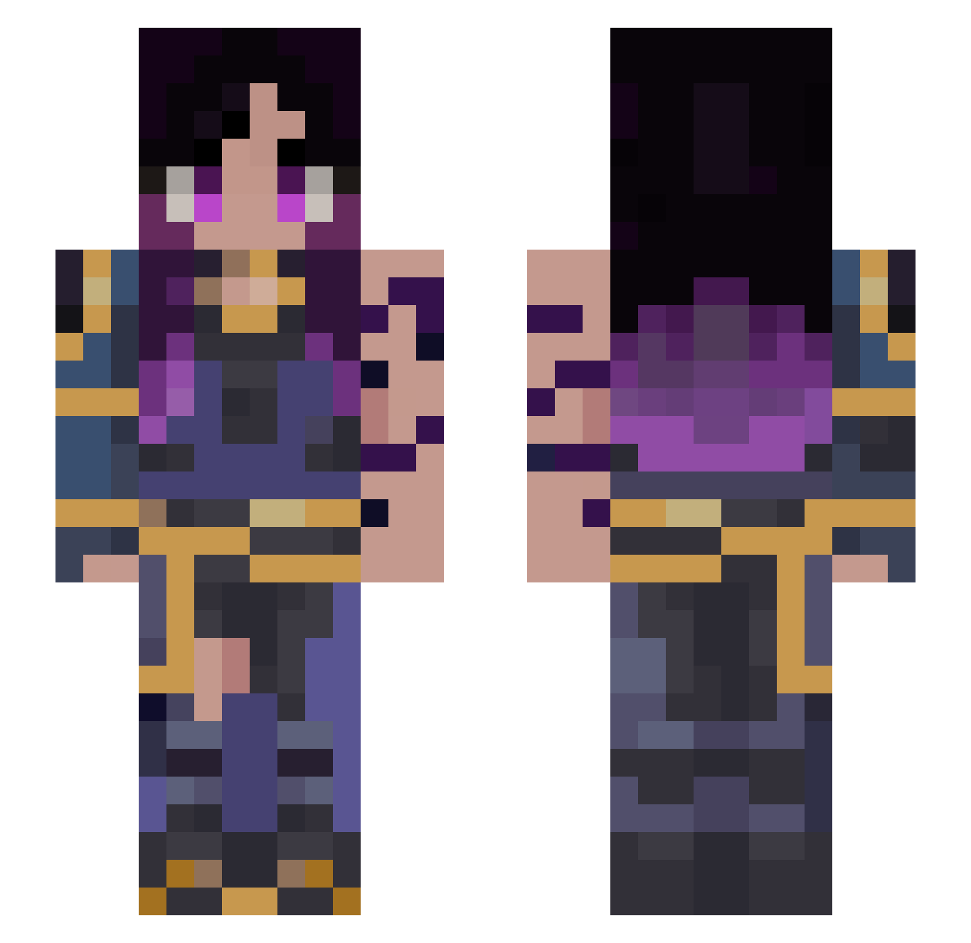 Terra_Wrist241 Minecraft skin, front and back view