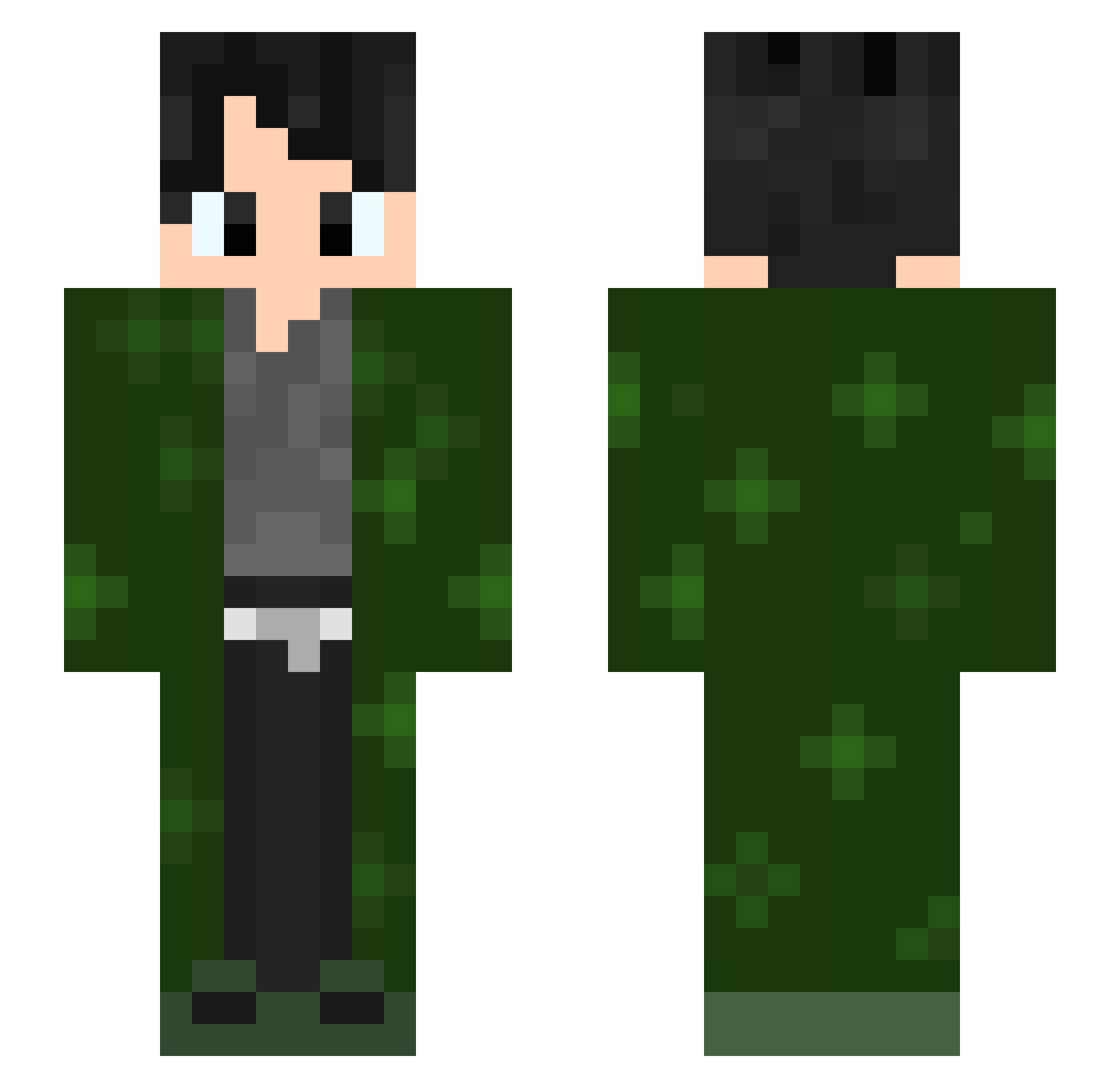 uchuchan520 Minecraft skin, front and back view