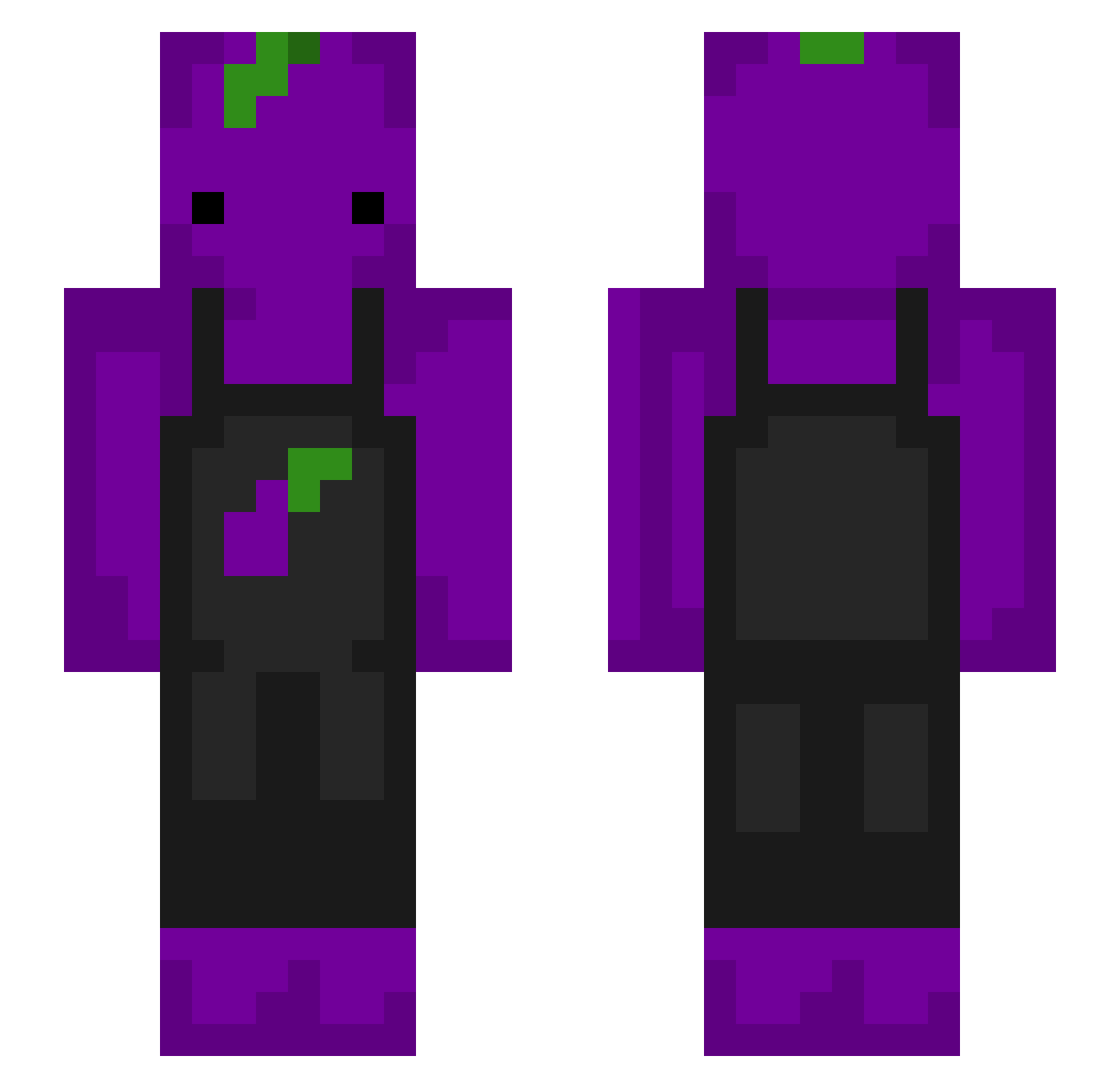 Bademjooon Minecraft skin, front and back view