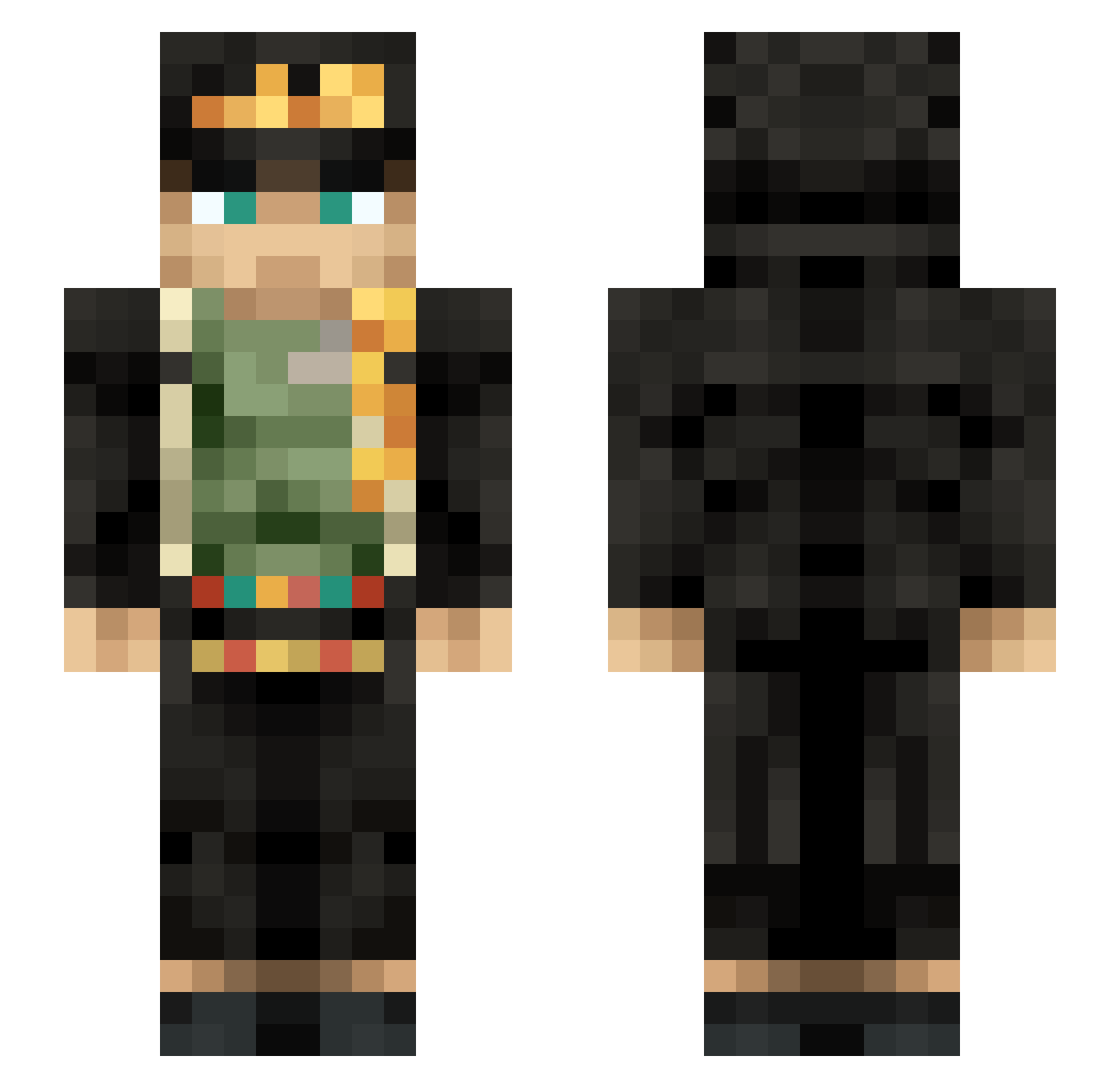 nYususu Minecraft skin, front and back view