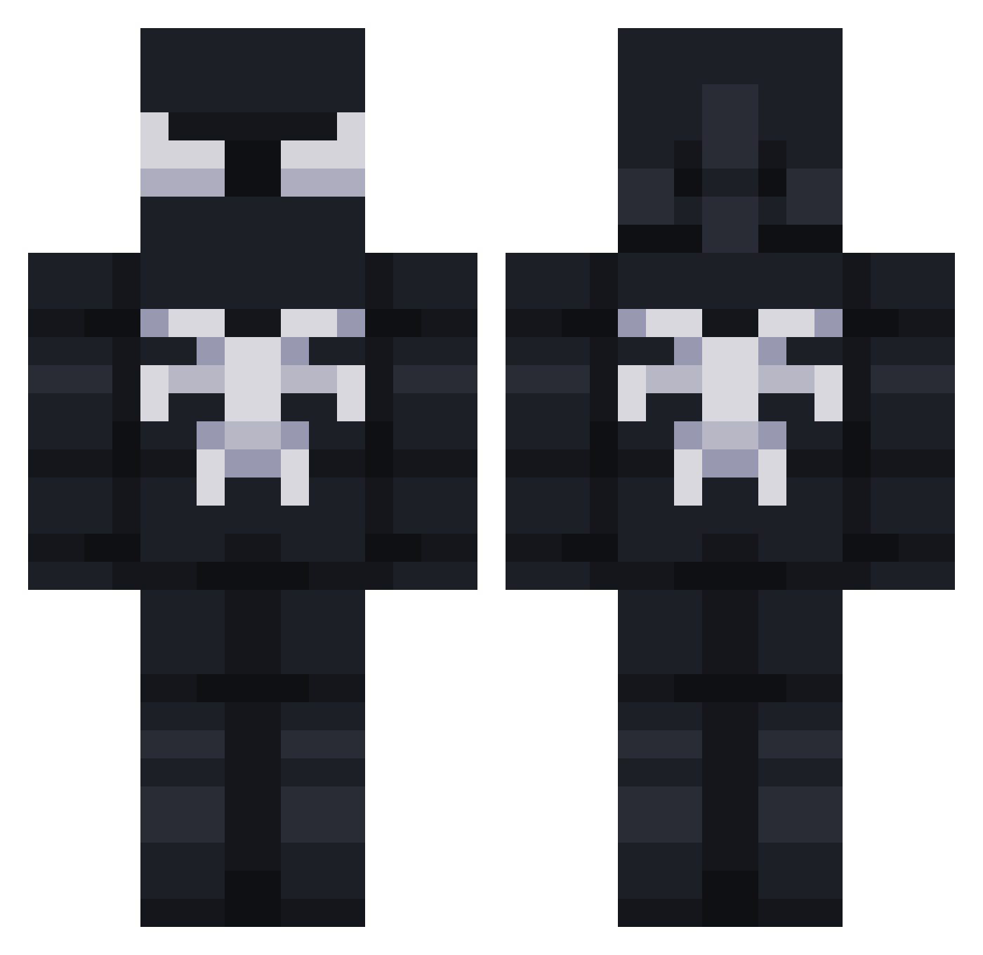 Oixy242 Minecraft skin, front and back view