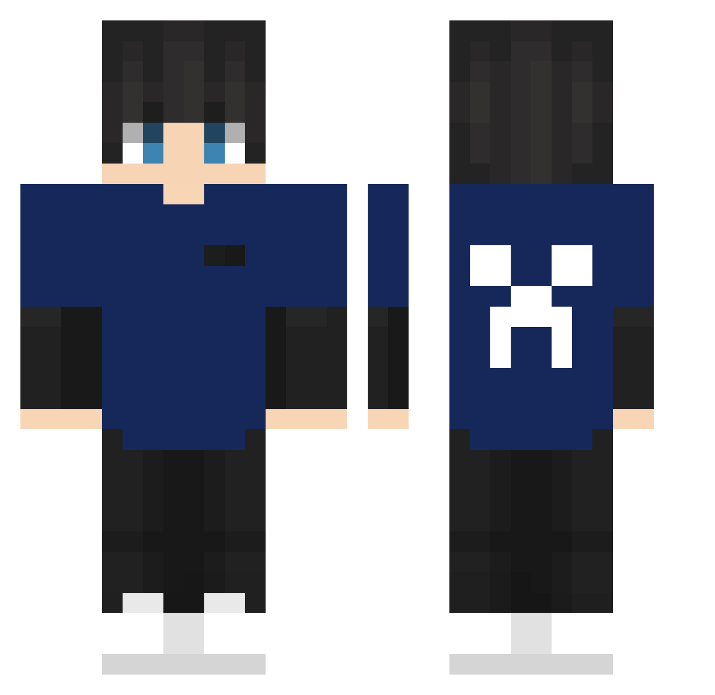 xXNEKOXx300 Minecraft skin, front and back view