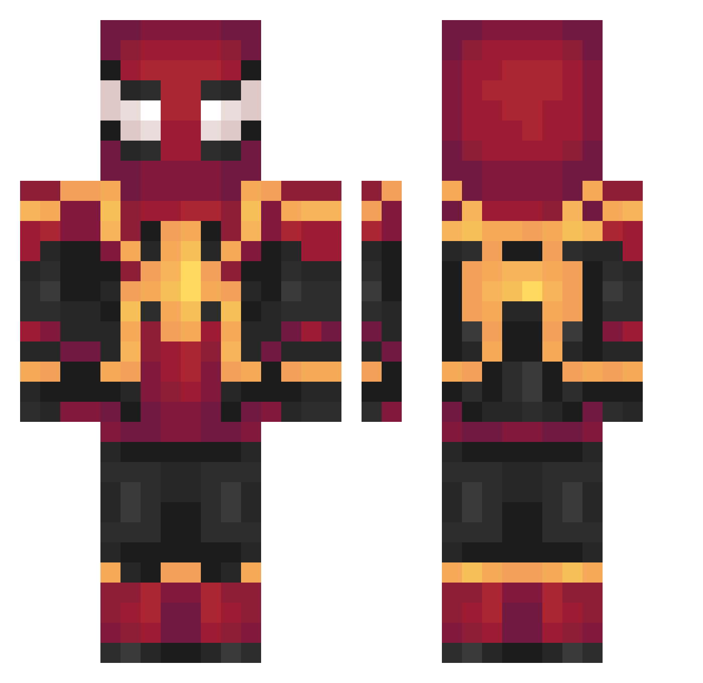 takeru217 Minecraft skin, front and back view