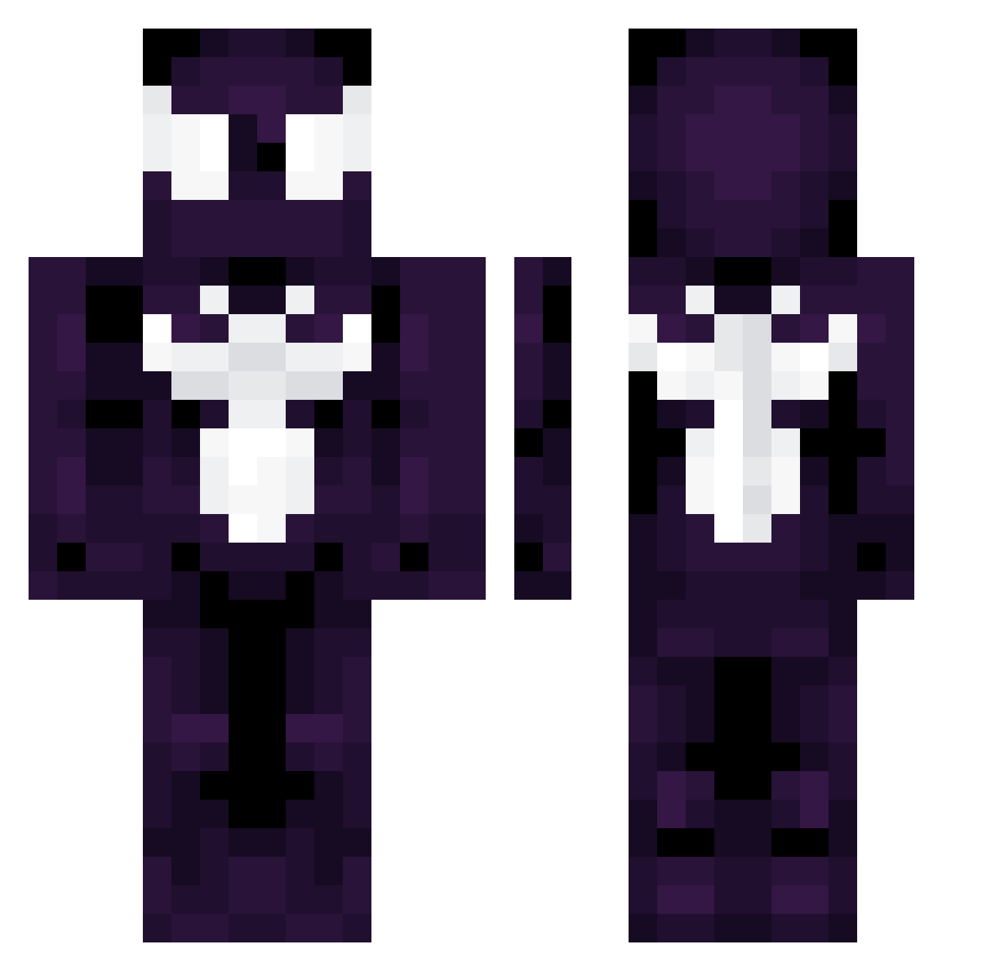vertfrfr Minecraft skin, front and back view