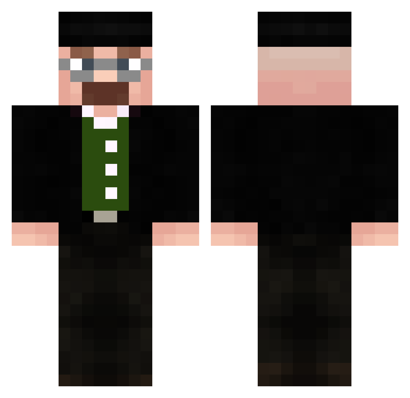 byadi Minecraft skin, front and back view