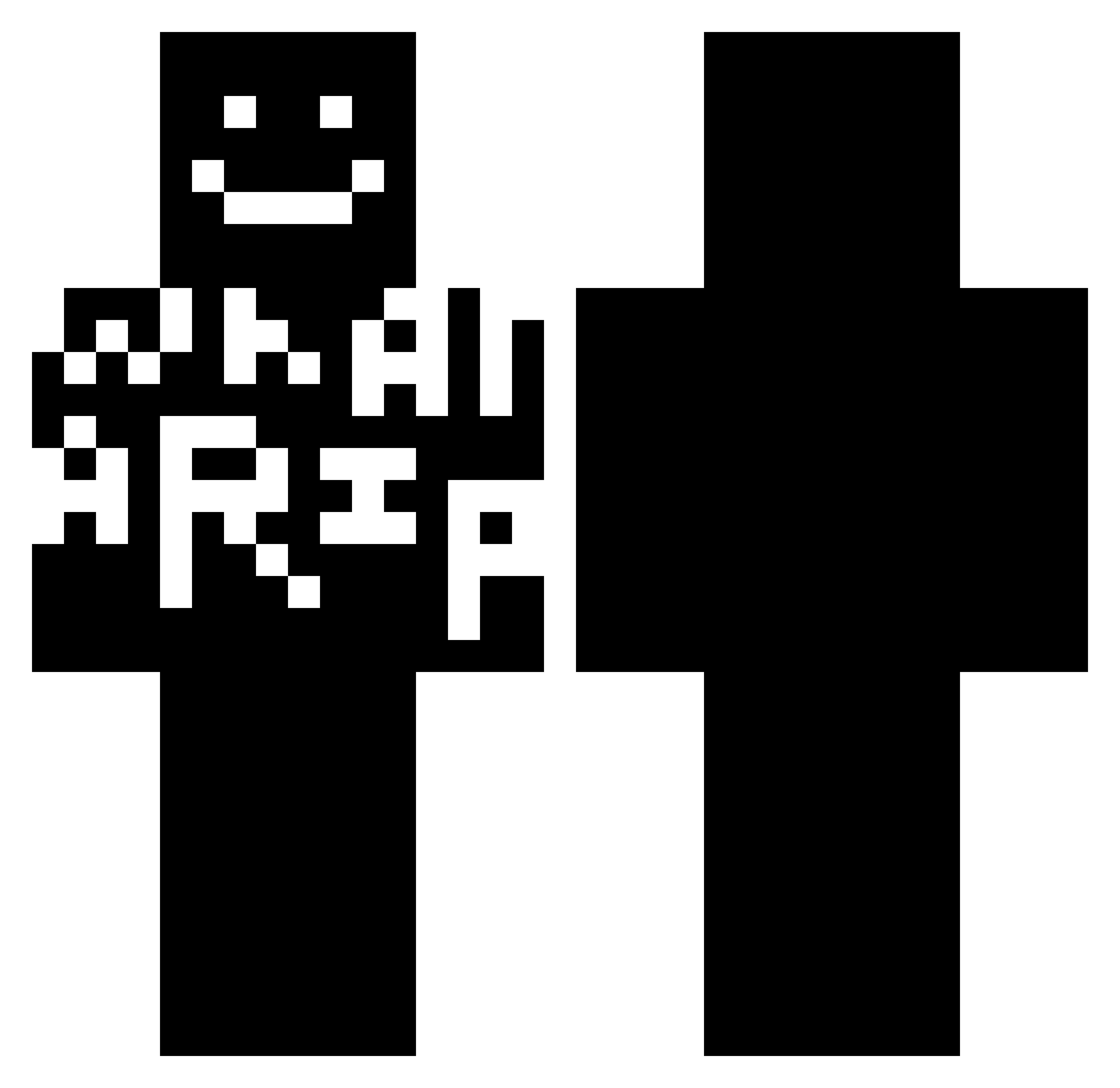 whatarip Minecraft skin, front and back view