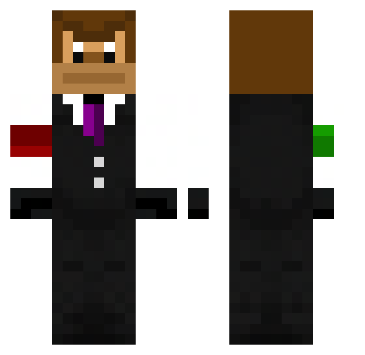 godofdol Minecraft skin, front and back view