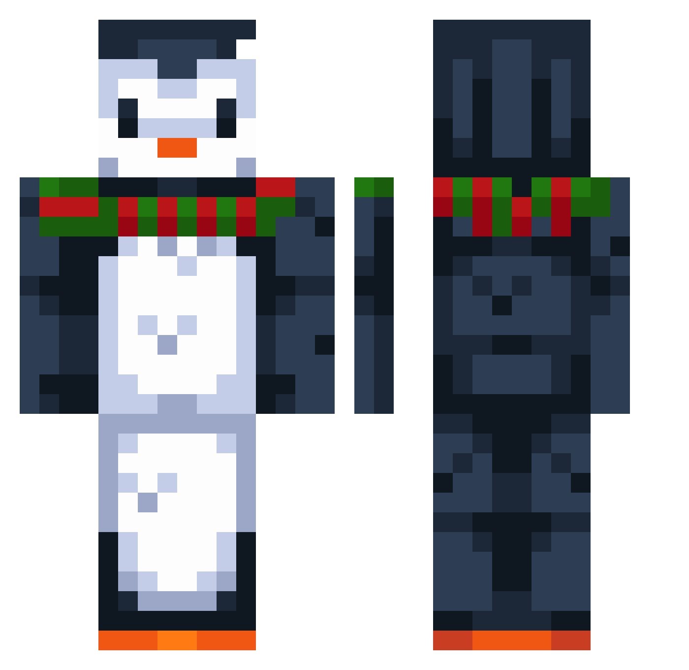 WhereTheDilfsAt Minecraft skin, front and back view