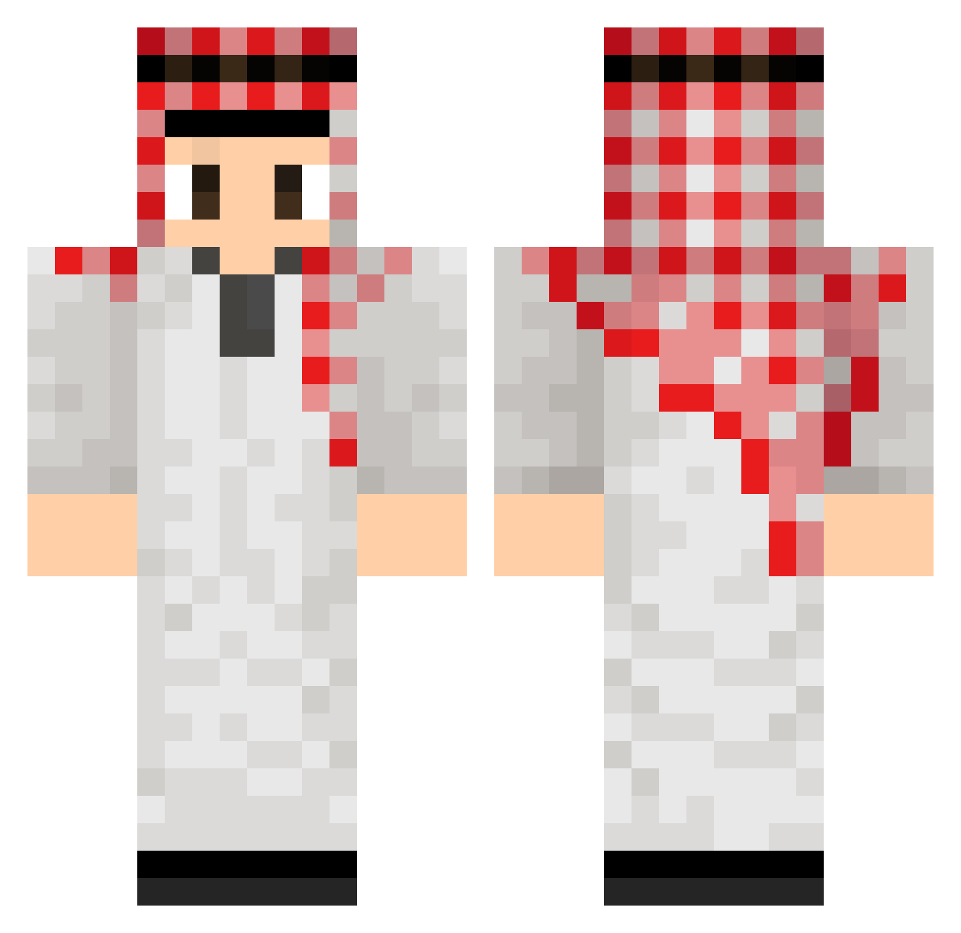 AdamLegend36 Minecraft skin, front and back view