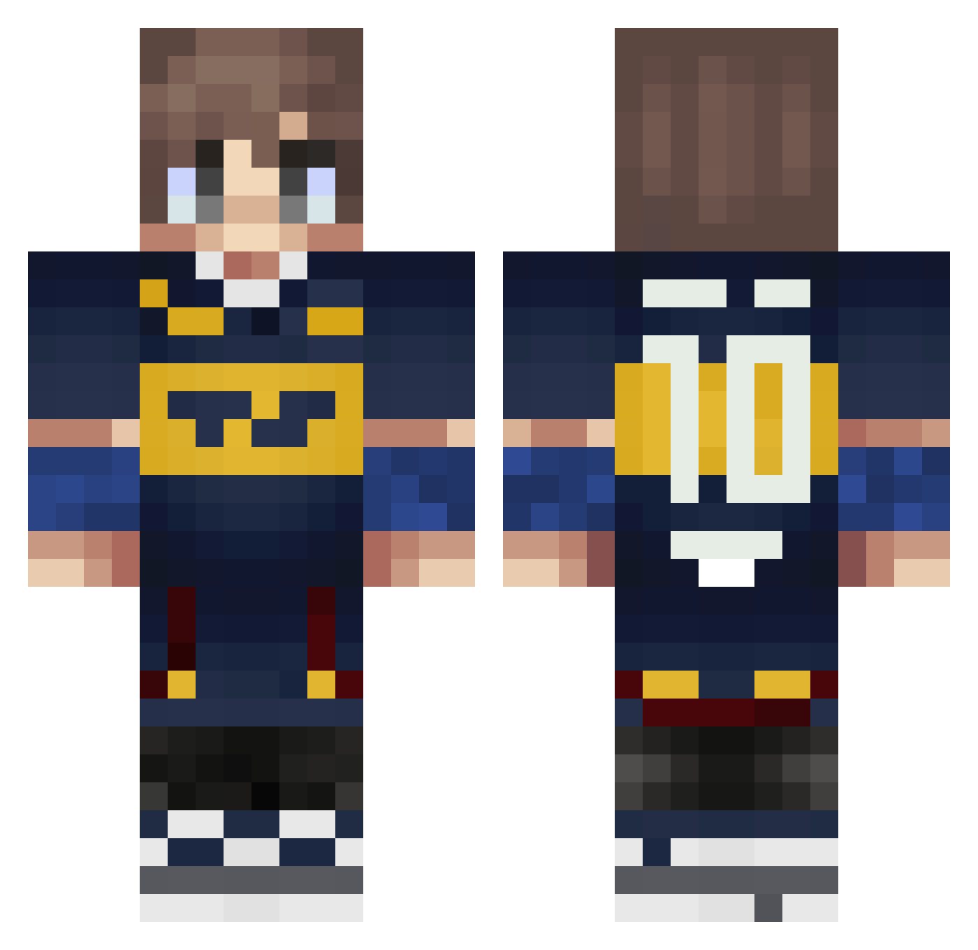 Juanchope18 Minecraft skin, front and back view