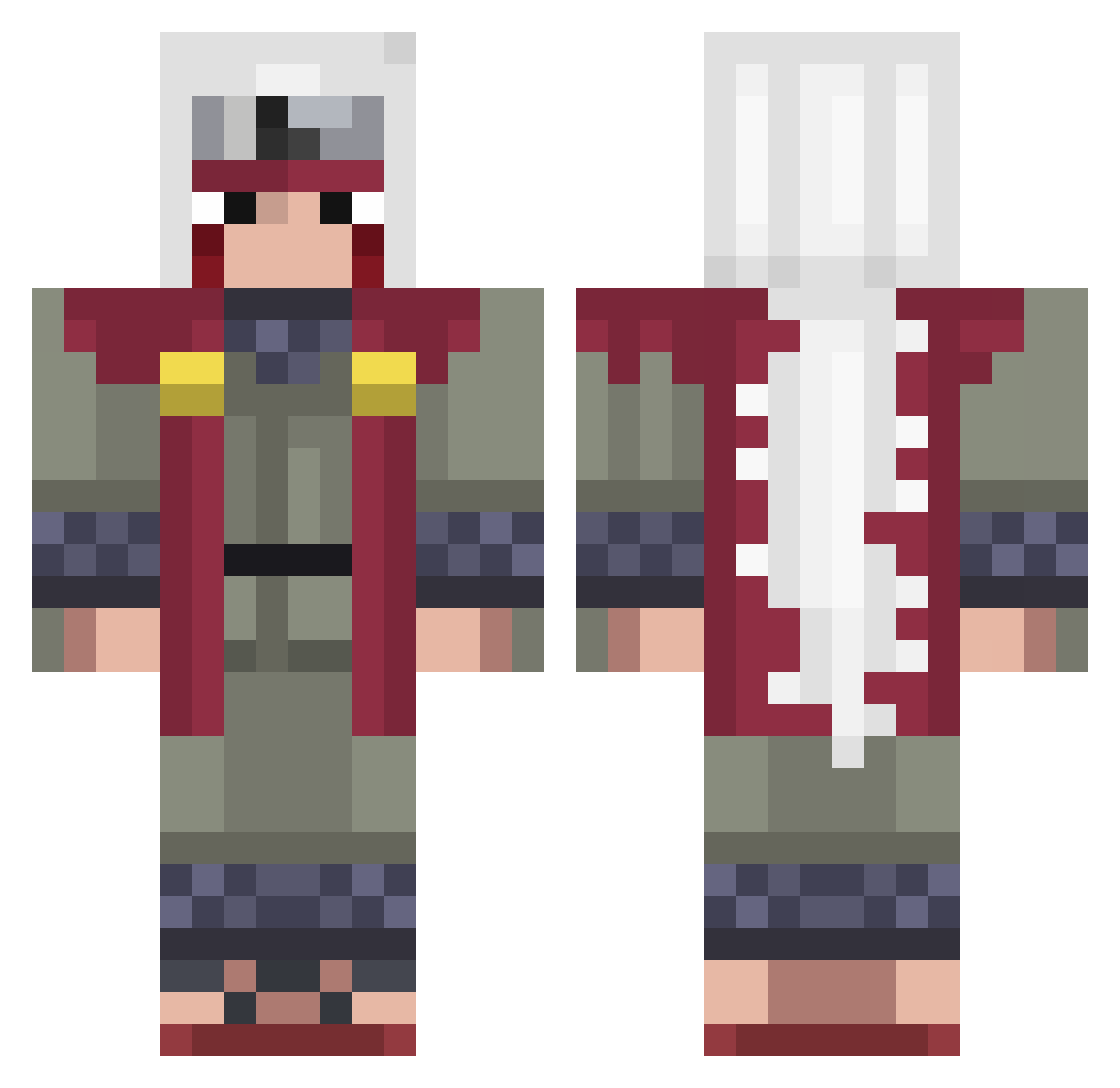 KAZAH_MEN Minecraft skin, front and back view