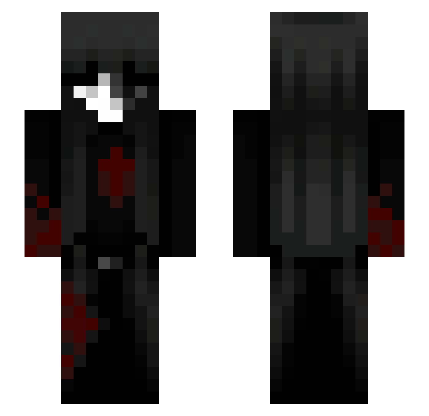 suff3rbitxh Minecraft skin, front and back view