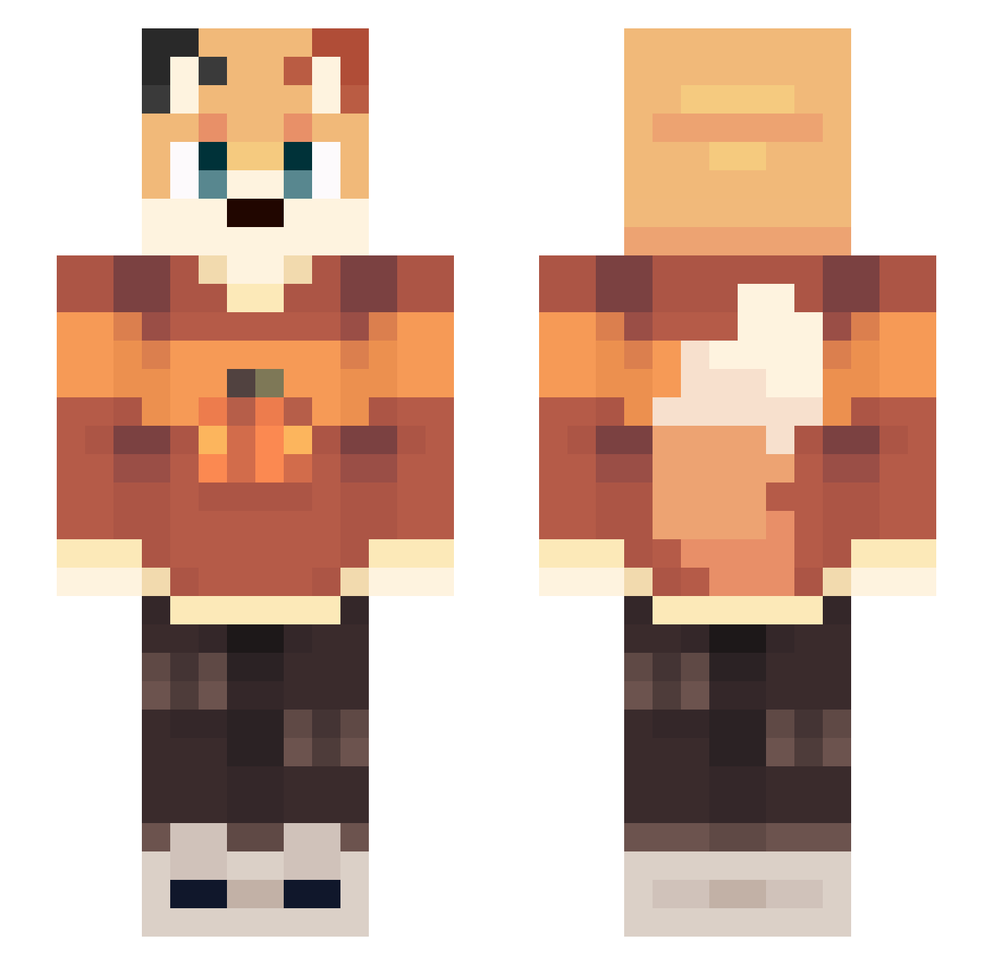 polskii21 Minecraft skin, front and back view