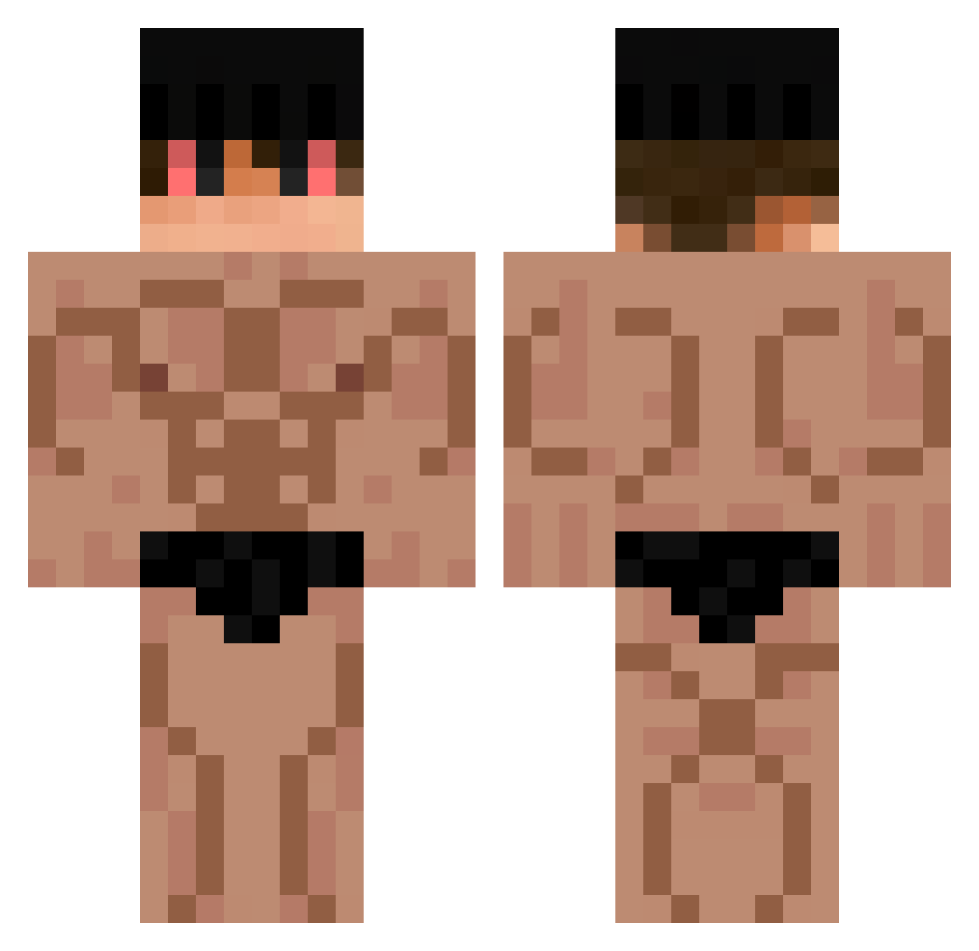 Calajadd Minecraft skin, front and back view