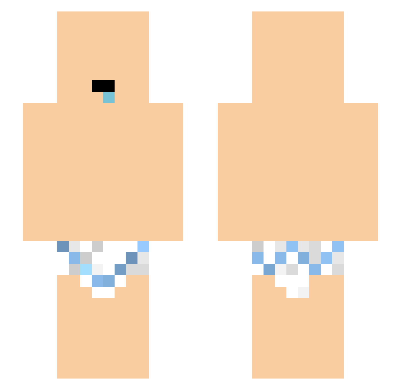 PapaClorox Minecraft skin, front and back view