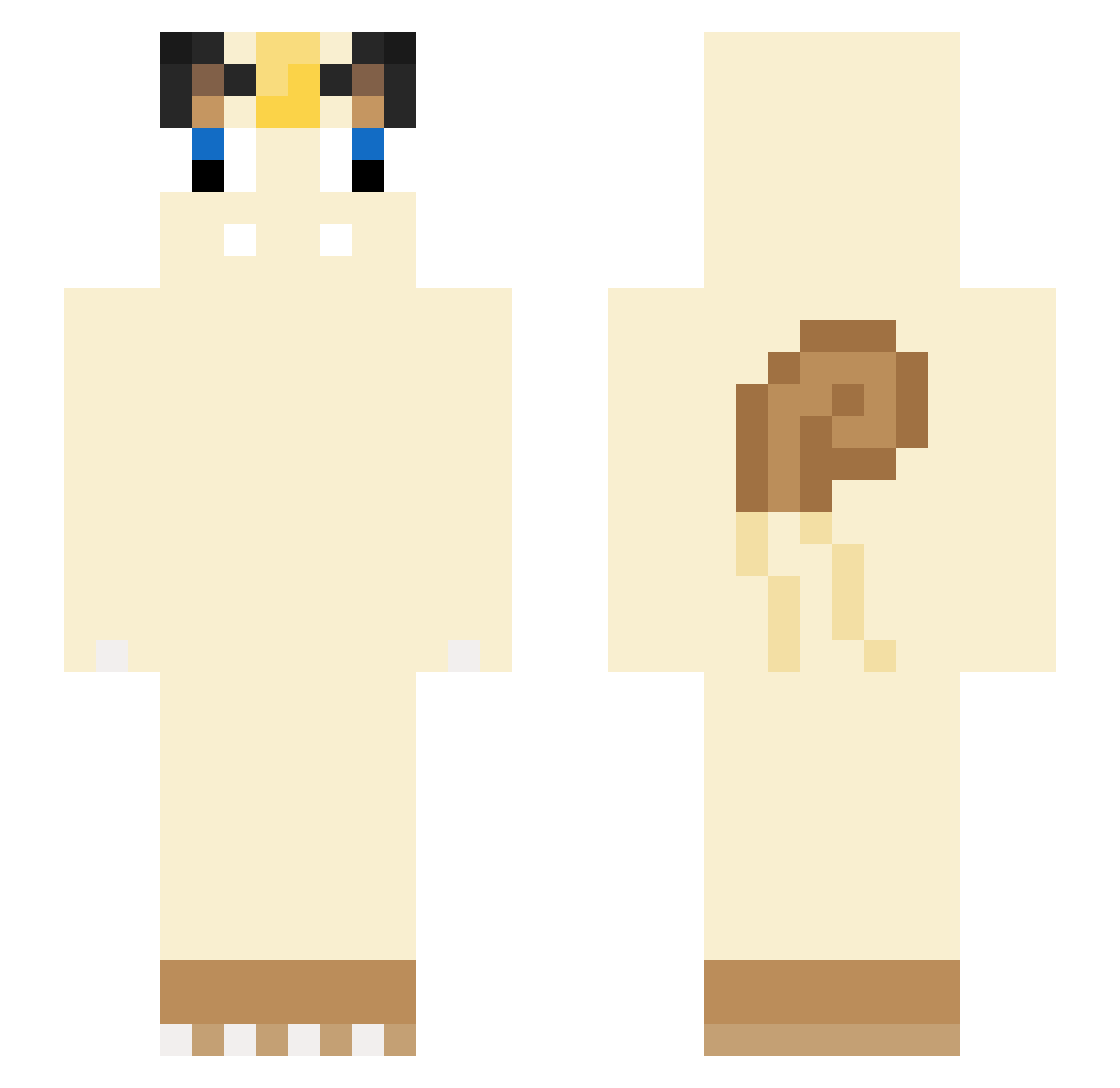 Mauzinger123 Minecraft skin, front and back view