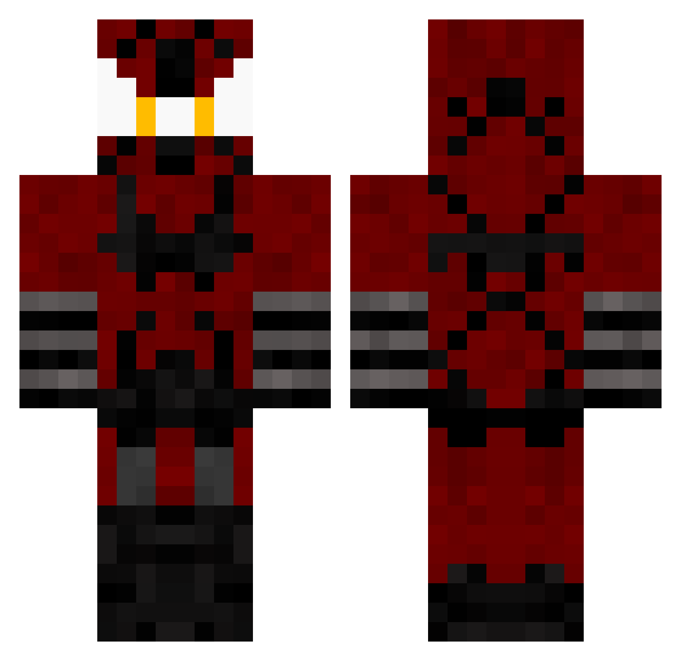 Yankiiz4690 Minecraft skin, front and back view
