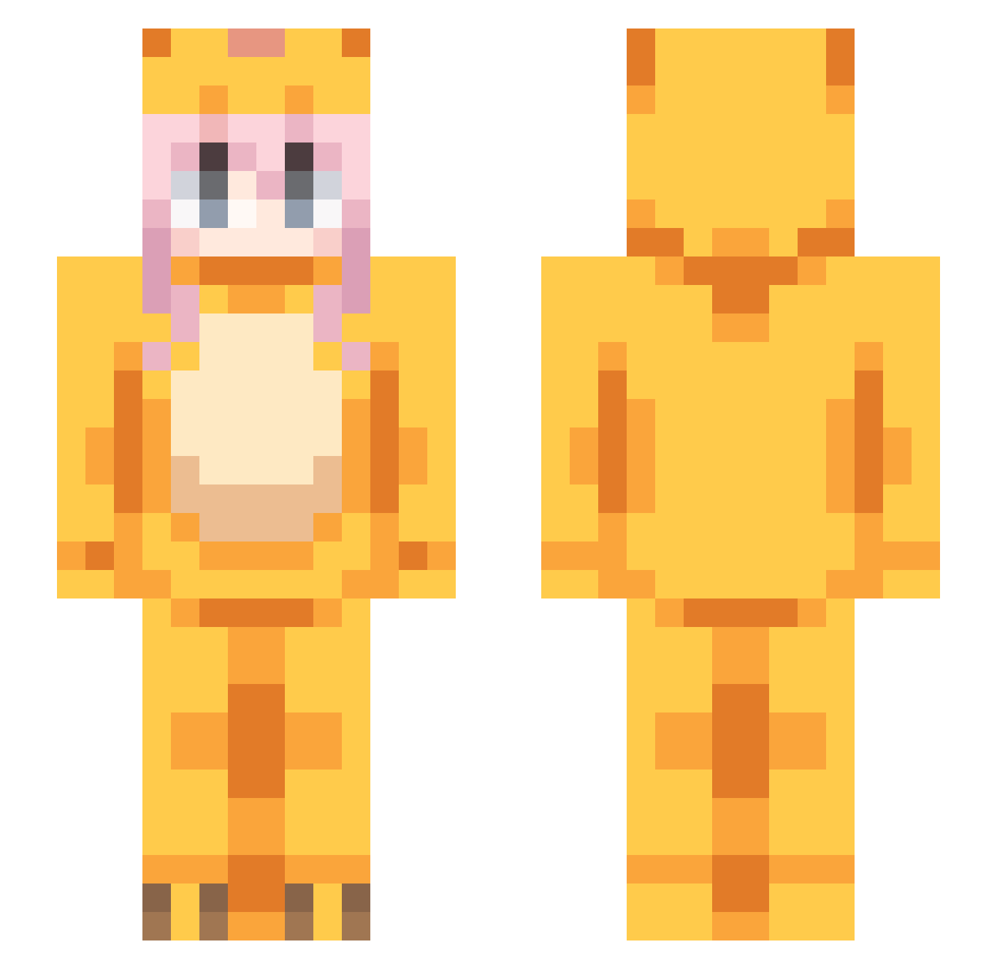 B1n921 Minecraft skin, front and back view