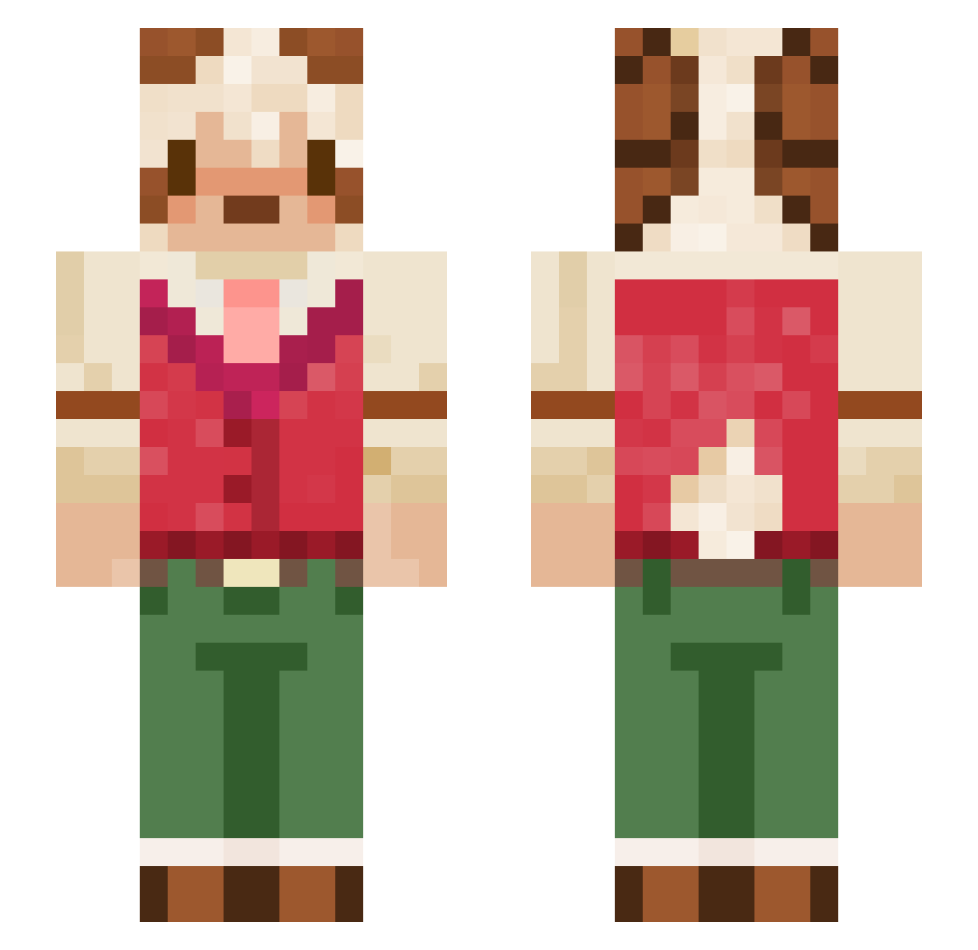 whitereim Minecraft skin, front and back view