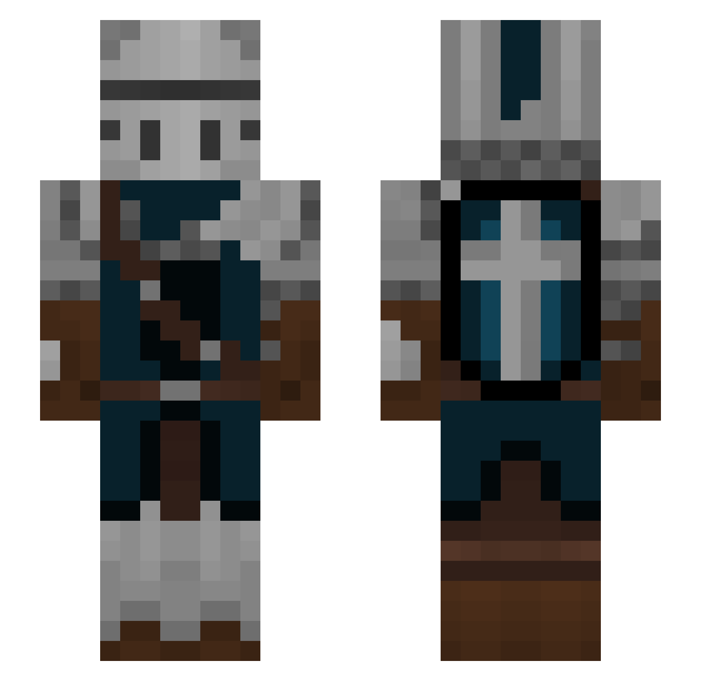 ScapeGoats Minecraft skin, front and back view