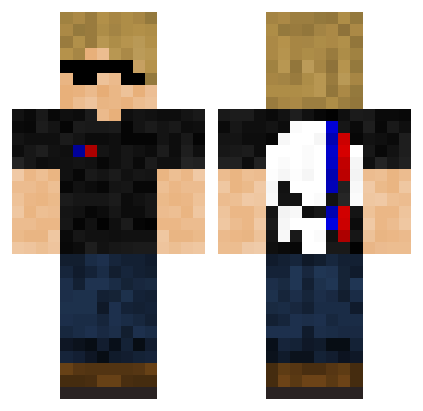ThatMumboJumbo Minecraft skin, front and back view