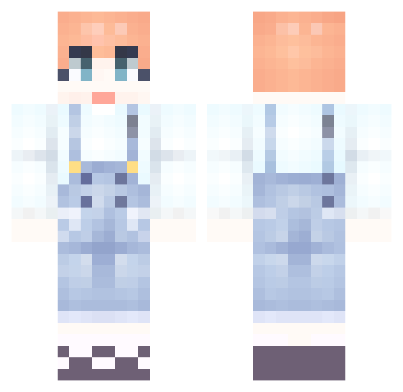 Tae_Sung_ Minecraft skin, front and back view