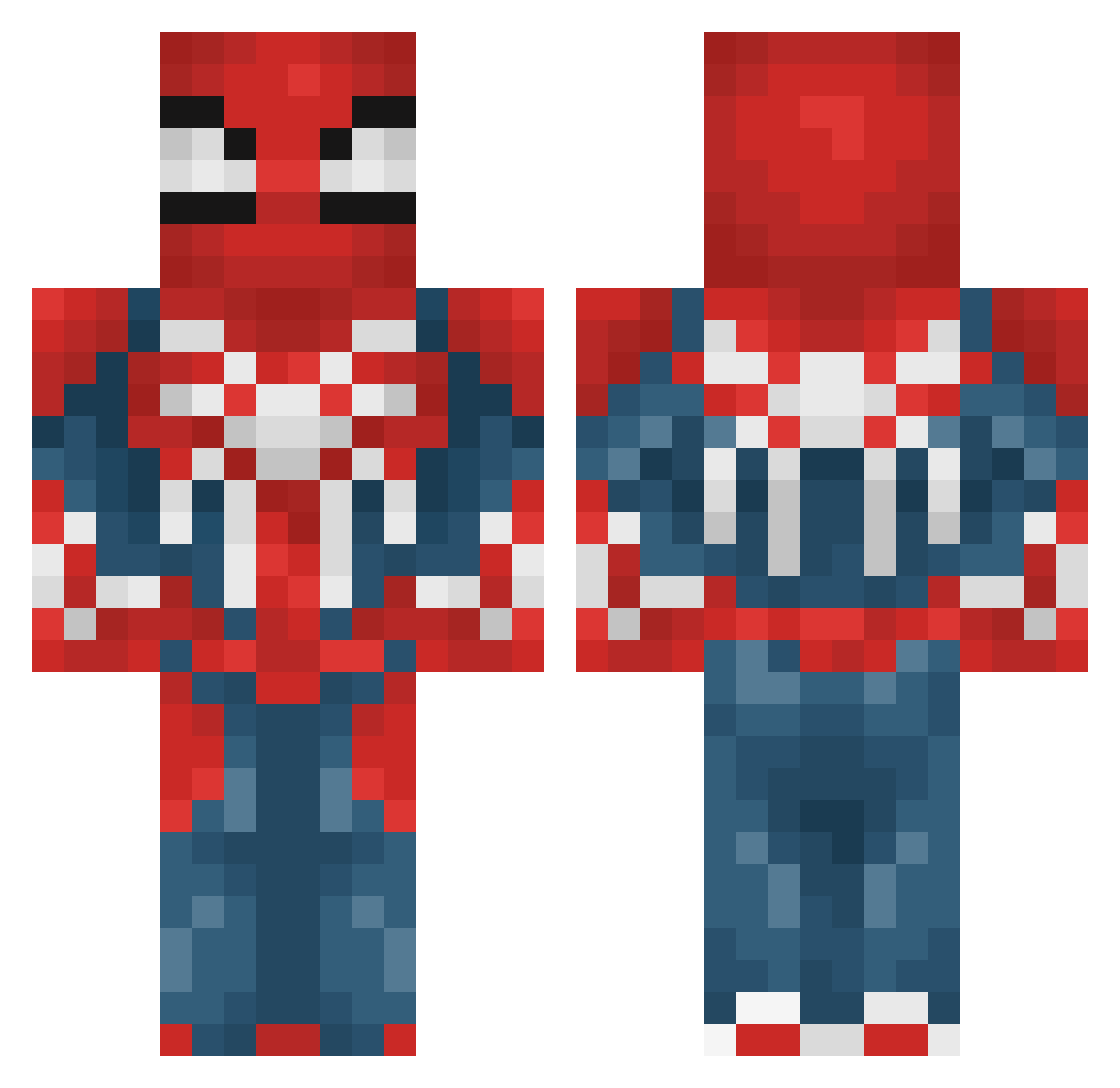 spongeminority Minecraft skin, front and back view