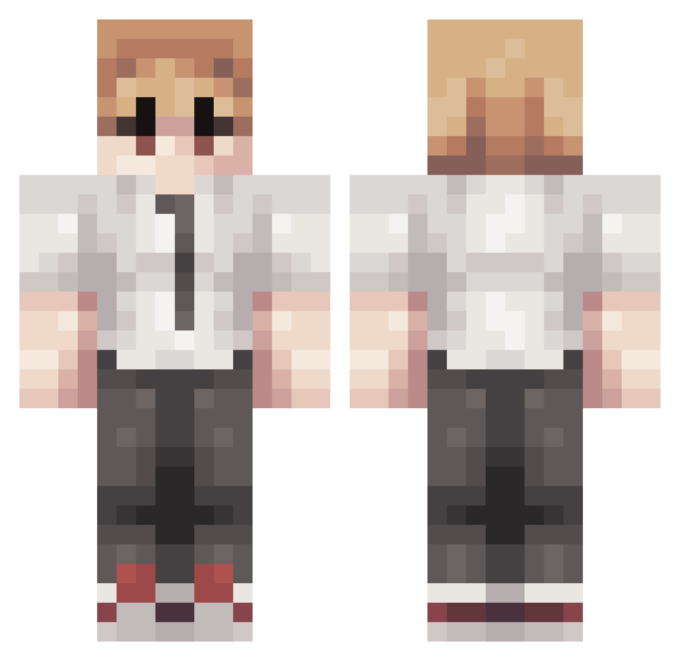 yourokayatlife Minecraft skin, front and back view