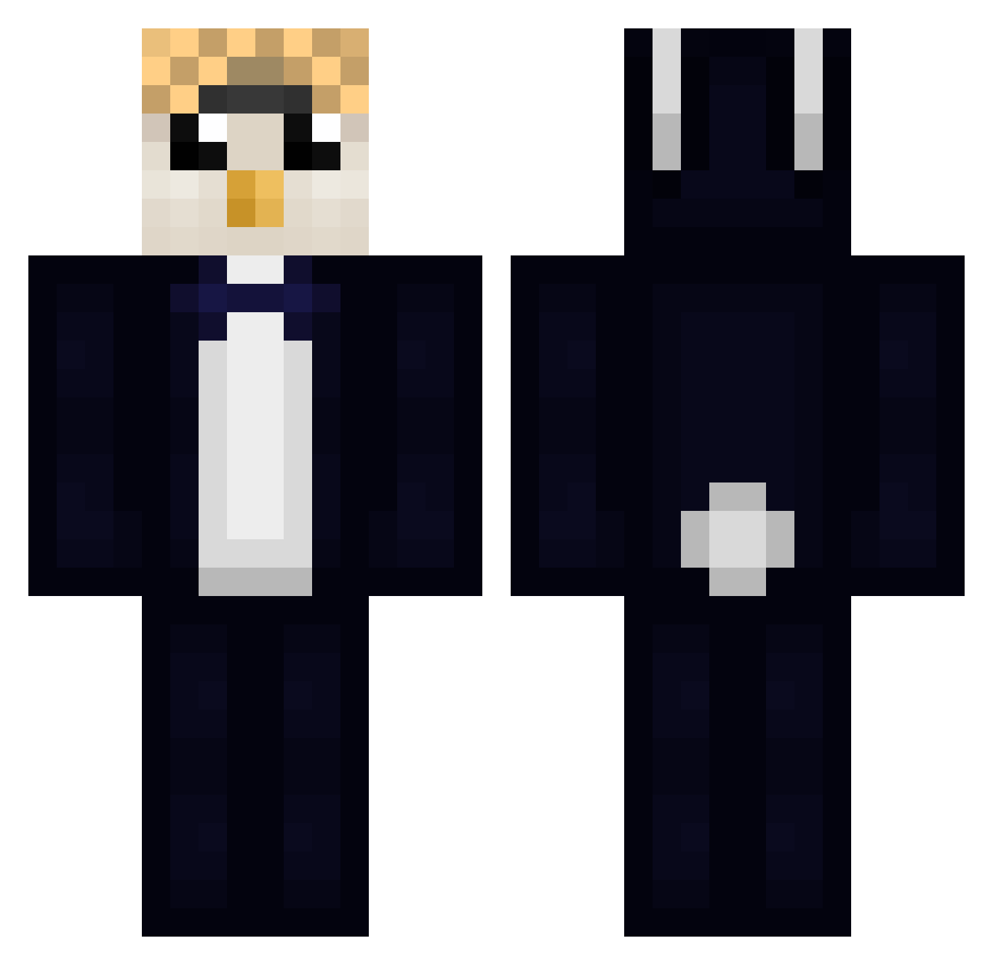 yussiihimself Minecraft skin, front and back view