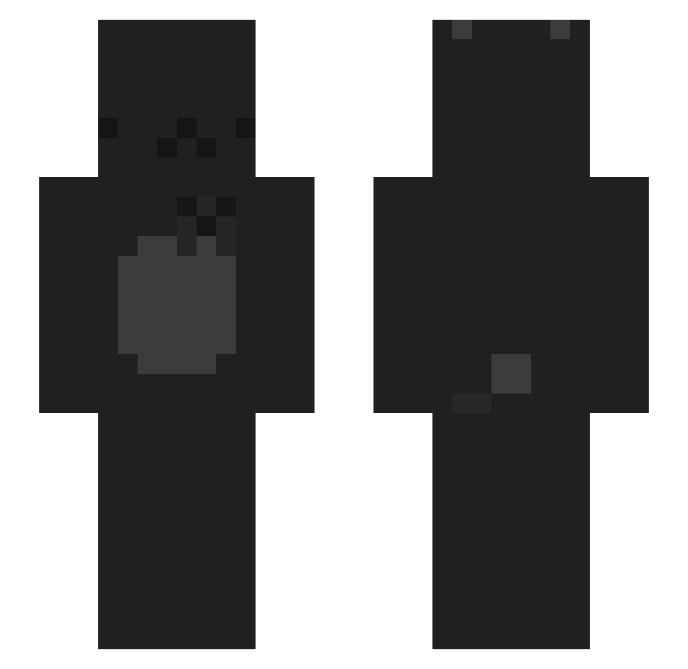 zNikita Minecraft skin, front and back view