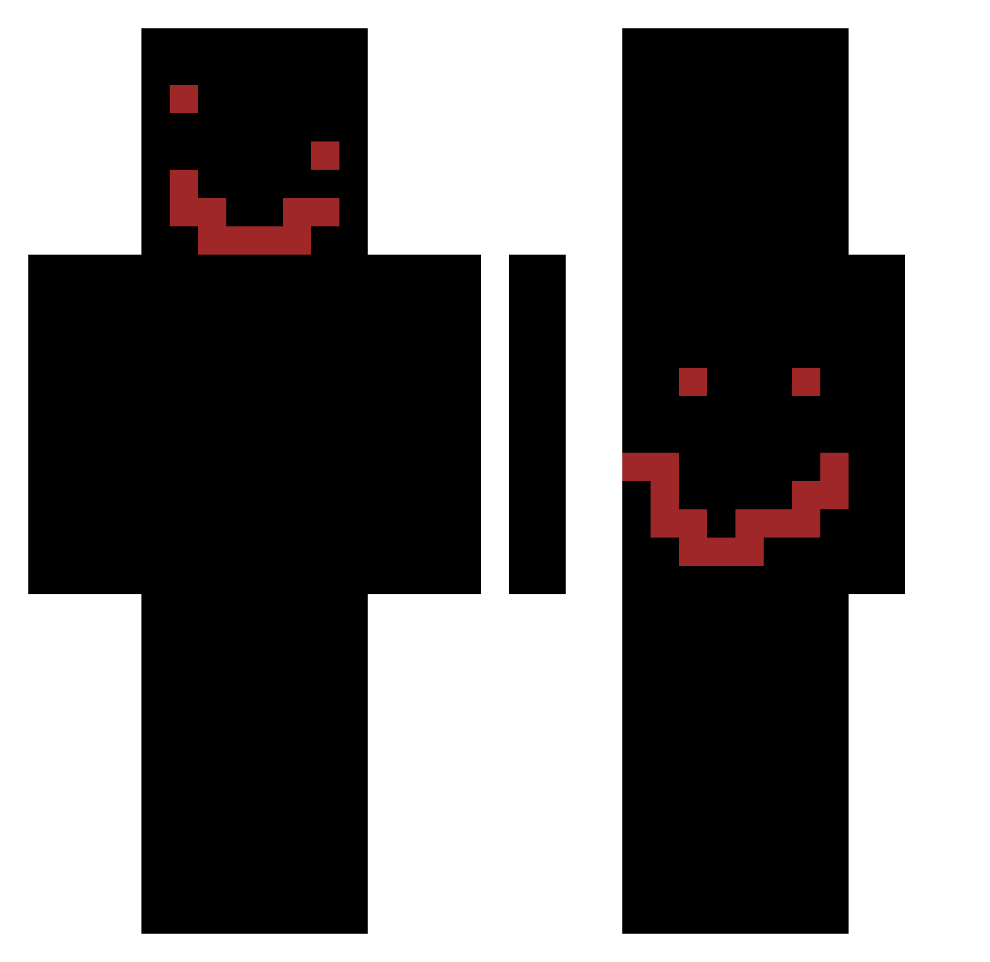 zetyarak Minecraft skin, front and back view